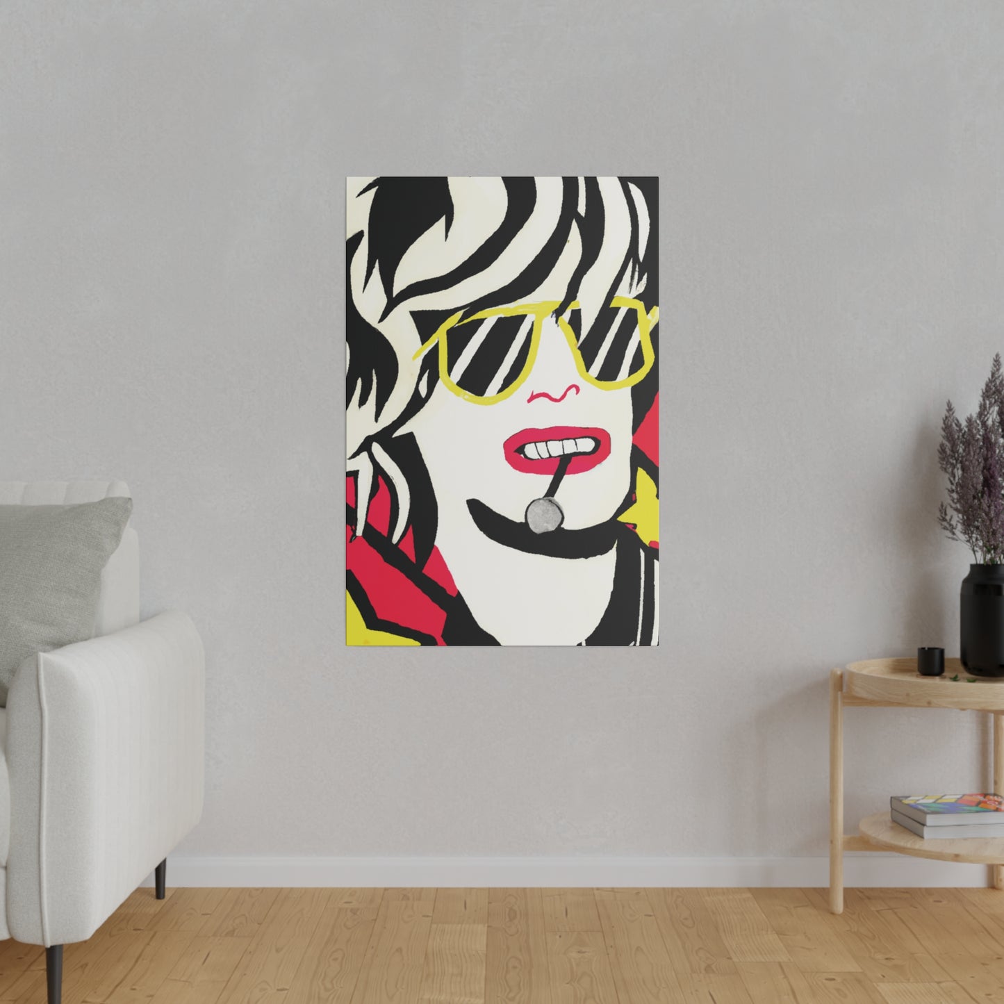 7456P - Rockstar Painting Print | Face | Abstract | Poster | Home Decor | Wall Art | Music Art | Canvas