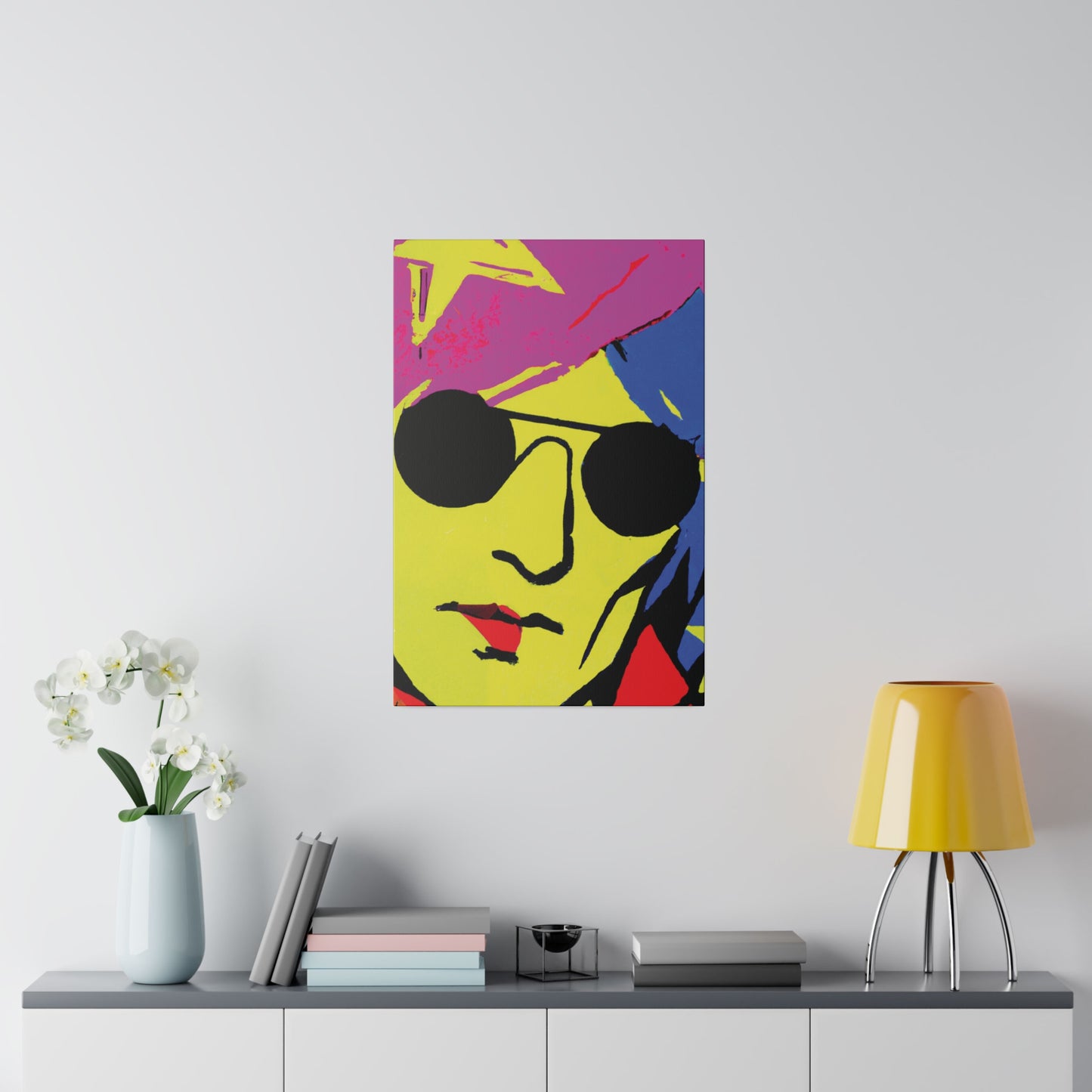 7490C - Rockstar Painting Print | Face | Abstract | Poster | Home Decor | Wall Art | Music Art | Canvas