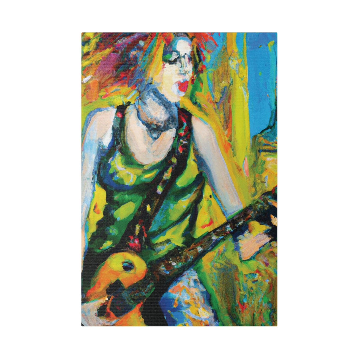 4713C - Rockstar Oil Painting Style Print | Poster | Home Decor | Wall Art | Music Art | Canvas