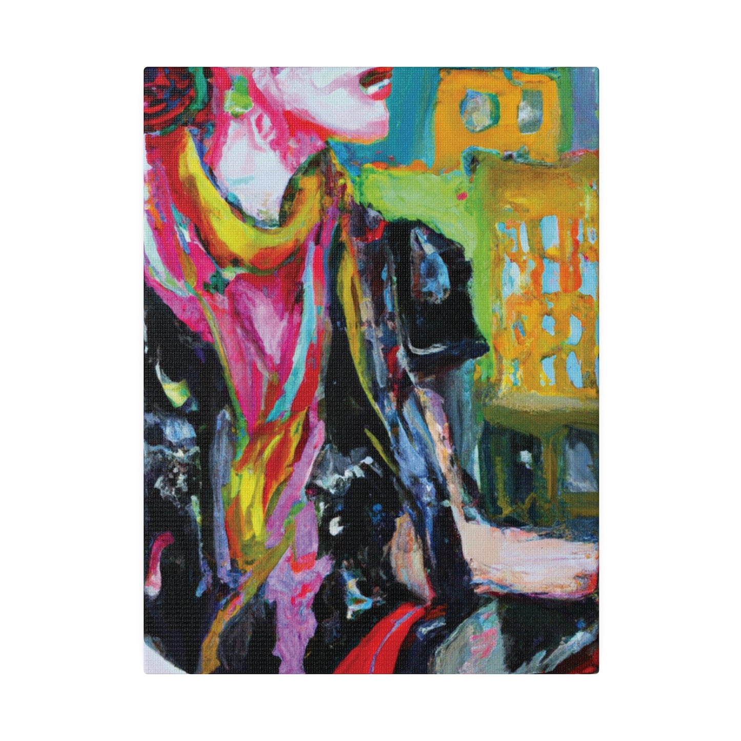 9896T - Rockstar Oil Painting Style Print | Poster | Home Decor | Wall Art | Music Art | Canvas