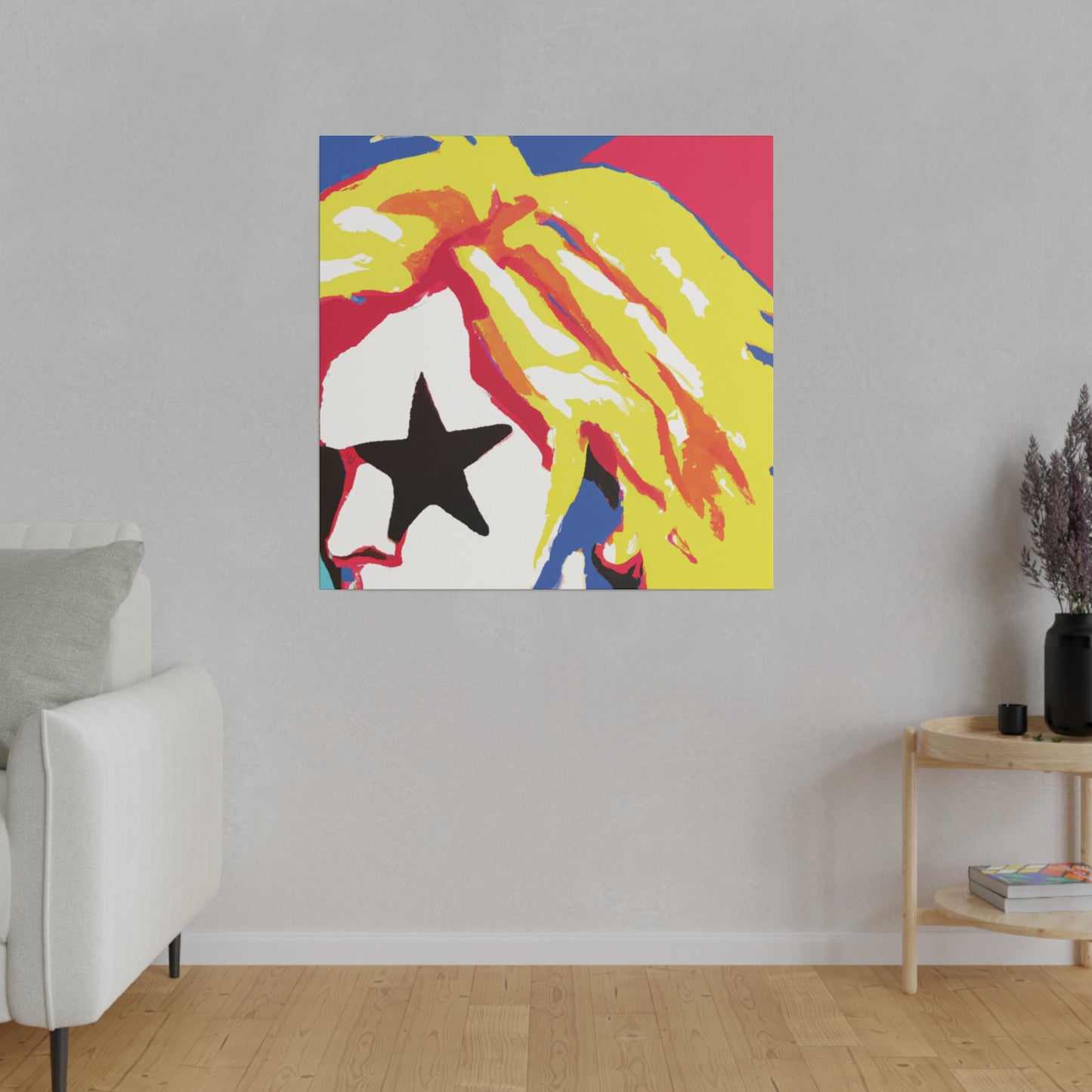 5402P - Rockstar Painting Print | Face | Abstract | Poster | Home Decor | Wall Art | Music Art | Canvas