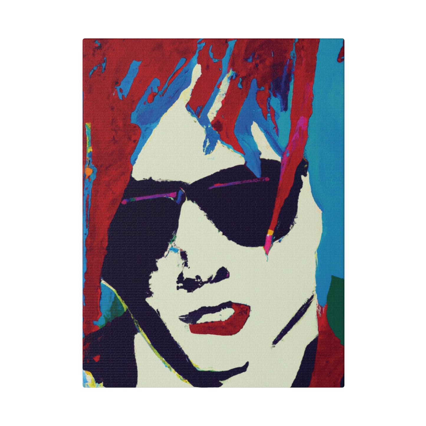 9347K - Rockstar Painting Print | Face | Abstract | Poster | Home Decor | Wall Art | Music Art | Canvas