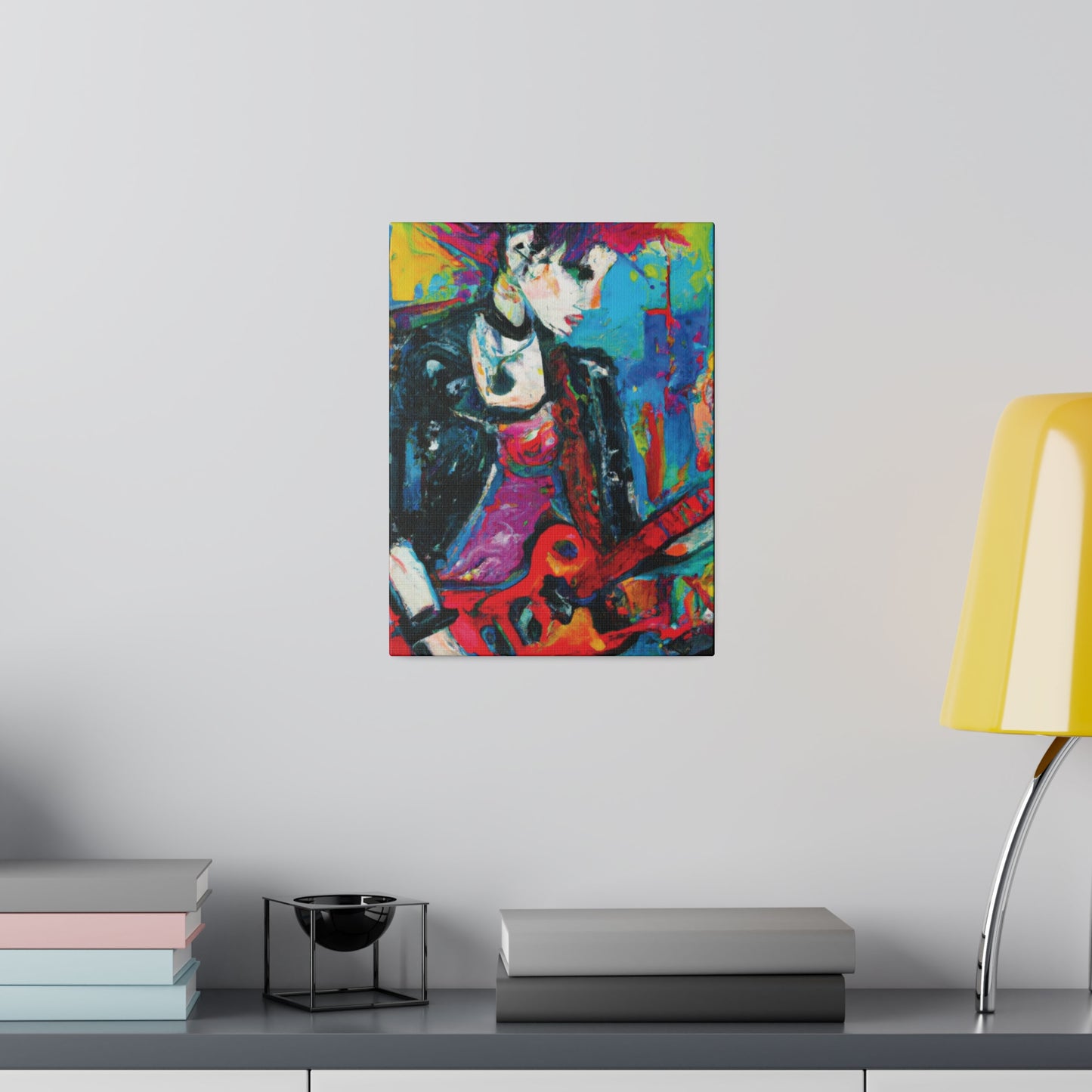 9051F - Rockstar Oil Painting Style Print | Poster | Home Decor | Wall Art | Music Art | Canvas