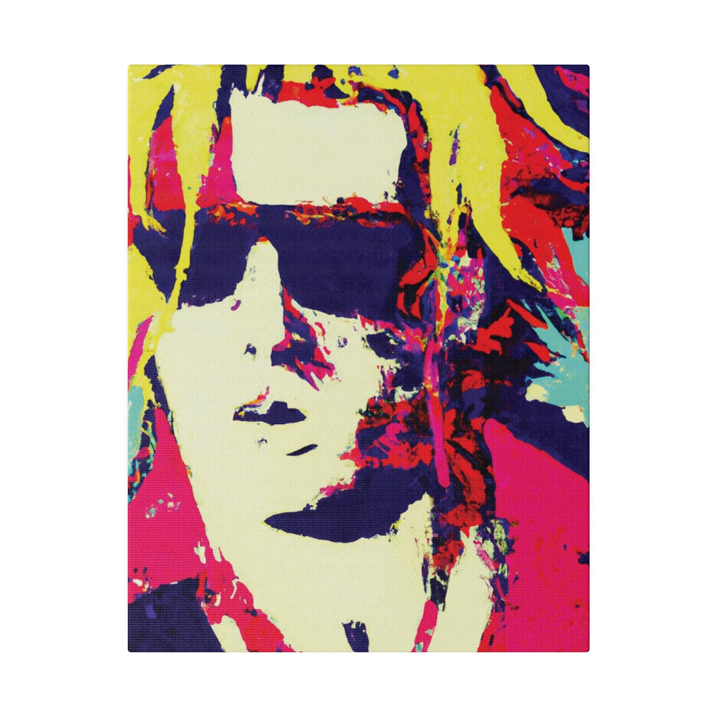 8674W - Rockstar Painting Print | Face | Abstract | Poster | Home Decor | Wall Art | Music Art | Canvas