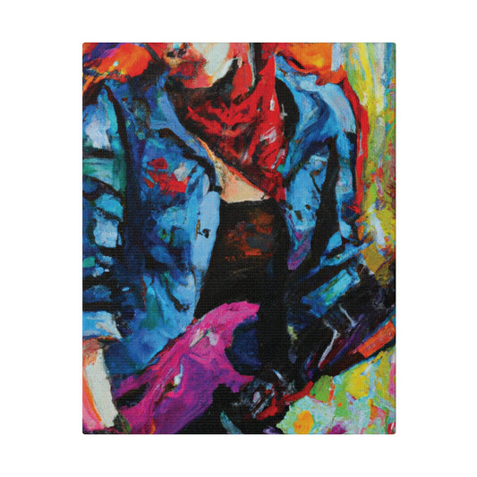 9531Q - Rockstar Oil Painting Style Print | Poster | Home Decor | Wall Art | Music Art | Canvas