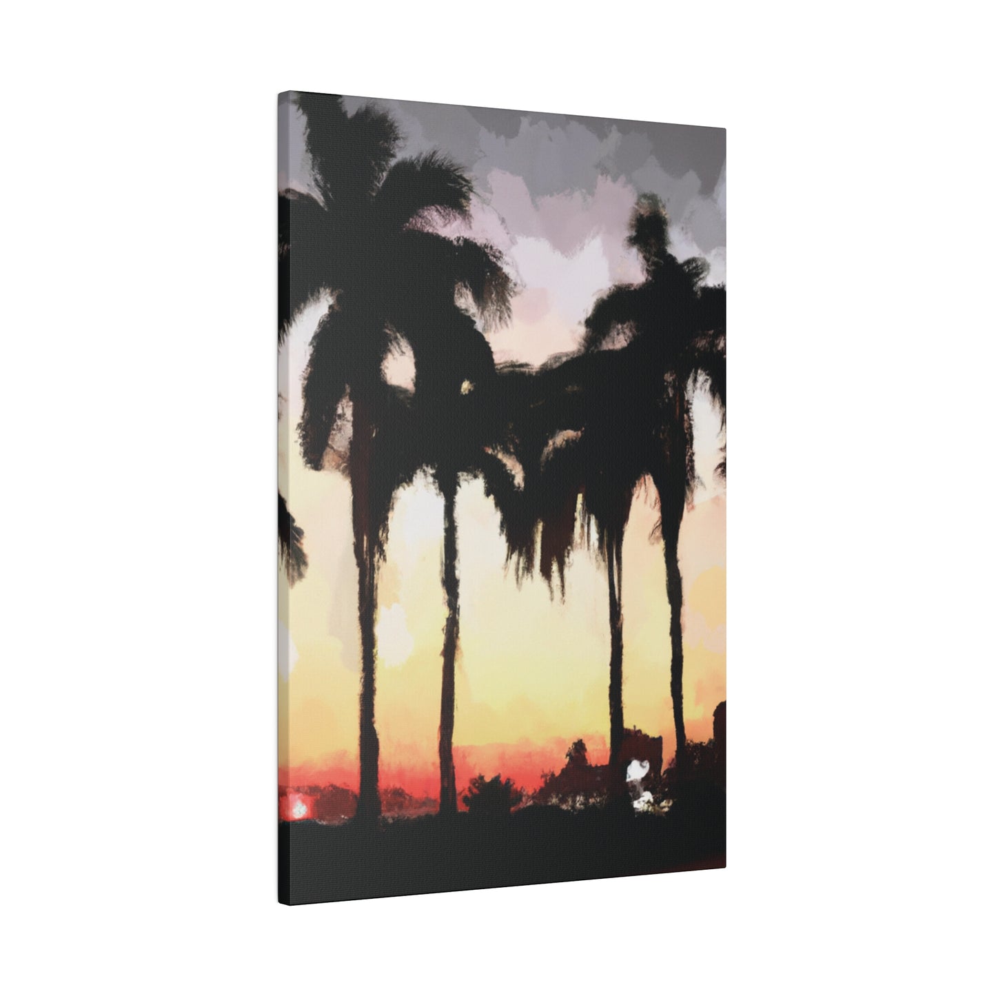 4763J - Miami Beach Sunset Painting Print | Miami | Beach | Sunset | Poster | Home Decor | Wall Art | Canvas
