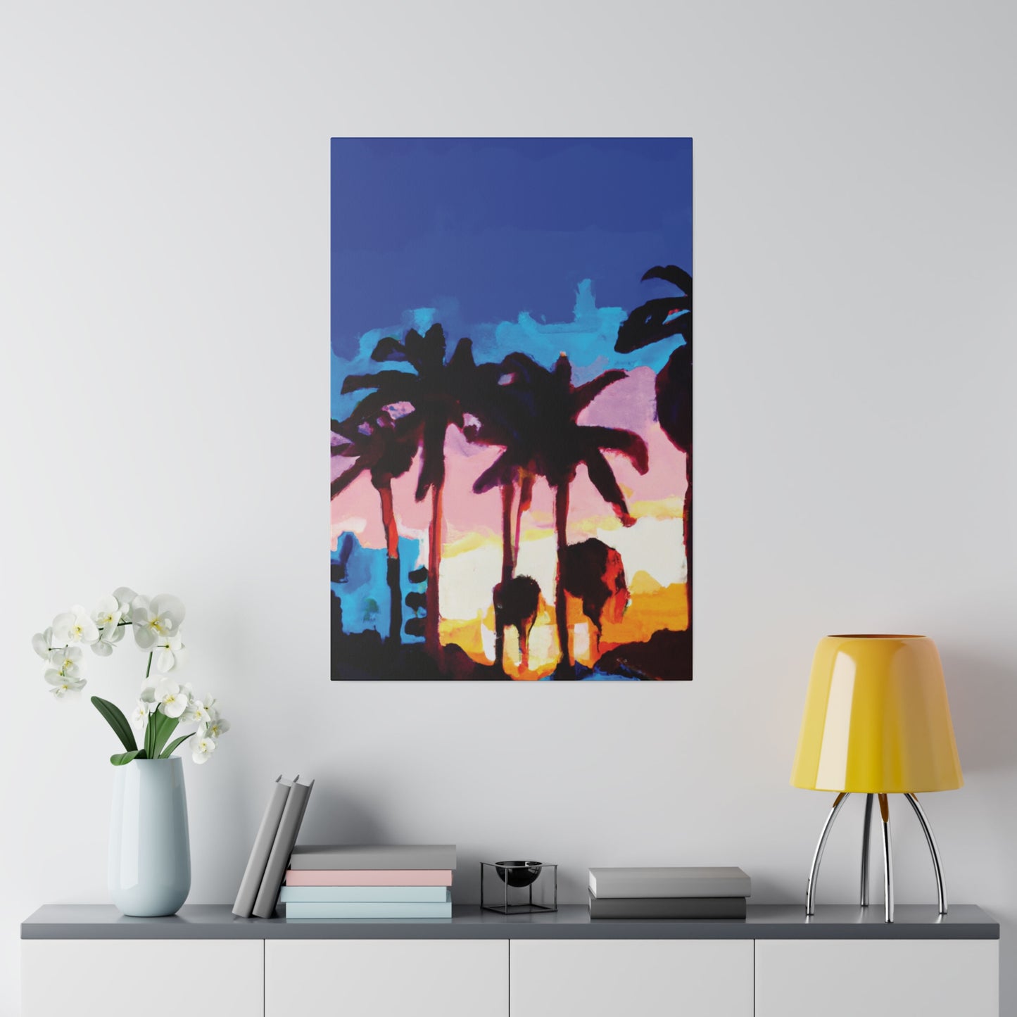 9453C - Miami Beach Sunset Painting Print | Miami | Beach | Sunset | Poster | Home Decor | Wall Art | Canvas