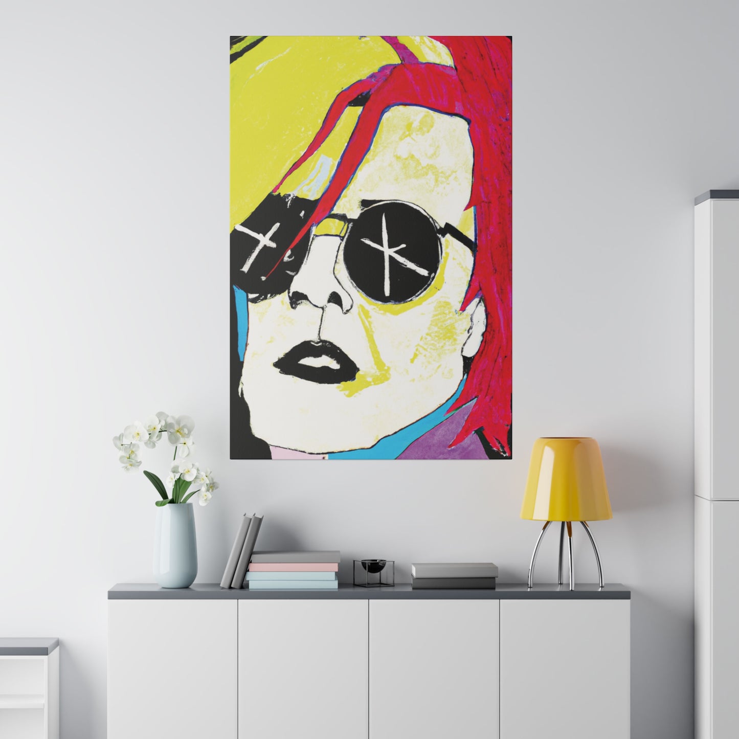 4152P - Rockstar Painting Print | Face | Abstract | Poster | Home Decor | Wall Art | Music Art | Canvas