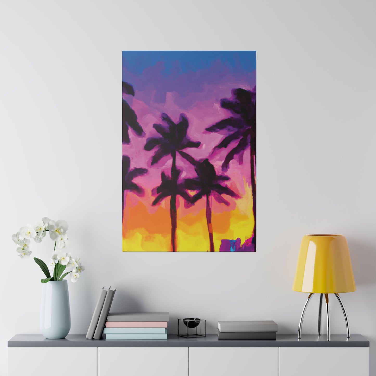 7395T - Miami Beach Sunset Painting Print | Miami | Beach | Sunset | Poster | Home Decor | Wall Art | Canvas