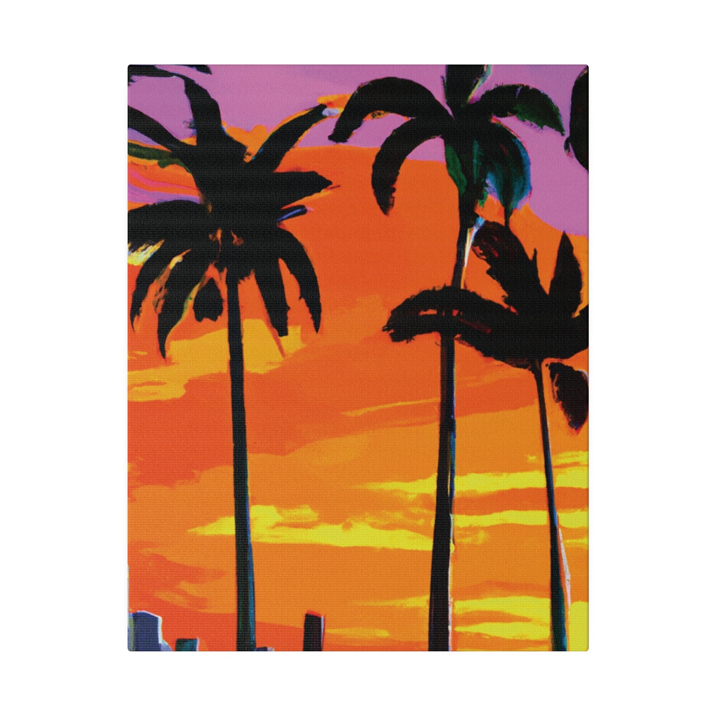 7834K - Miami Beach Sunset Painting Print | Miami | Beach | Sunset | Poster | Home Decor | Wall Art | Canvas