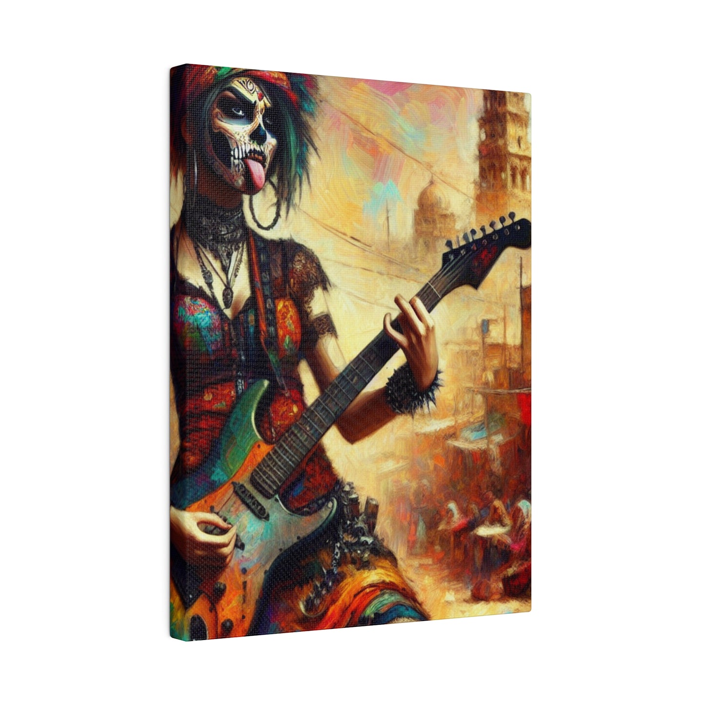 3752F - Rockstar Oil Painting Style Print | Poster | Home Decor | Wall Art | Music Art | Canvas