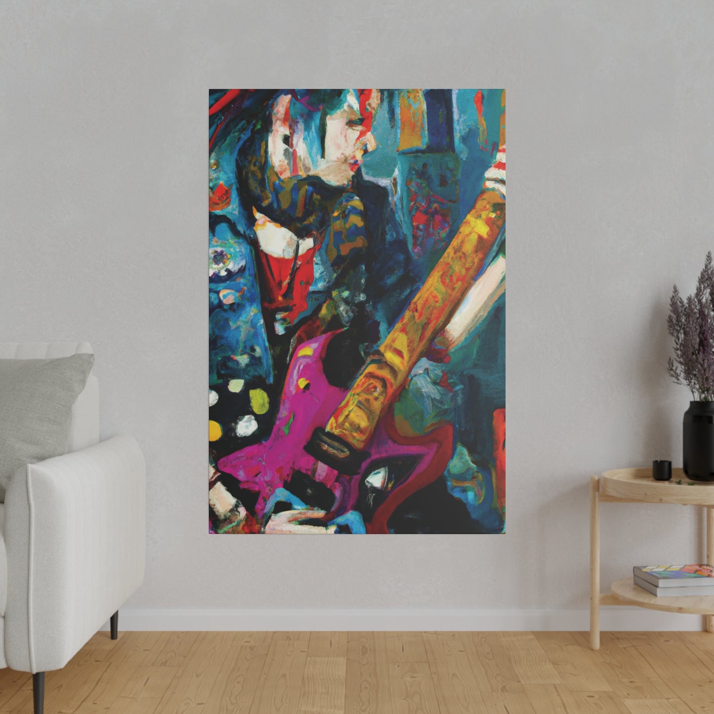 7272P - Rockstar Oil Painting Style Print | Poster | Home Decor | Wall Art | Music Art | Canvas