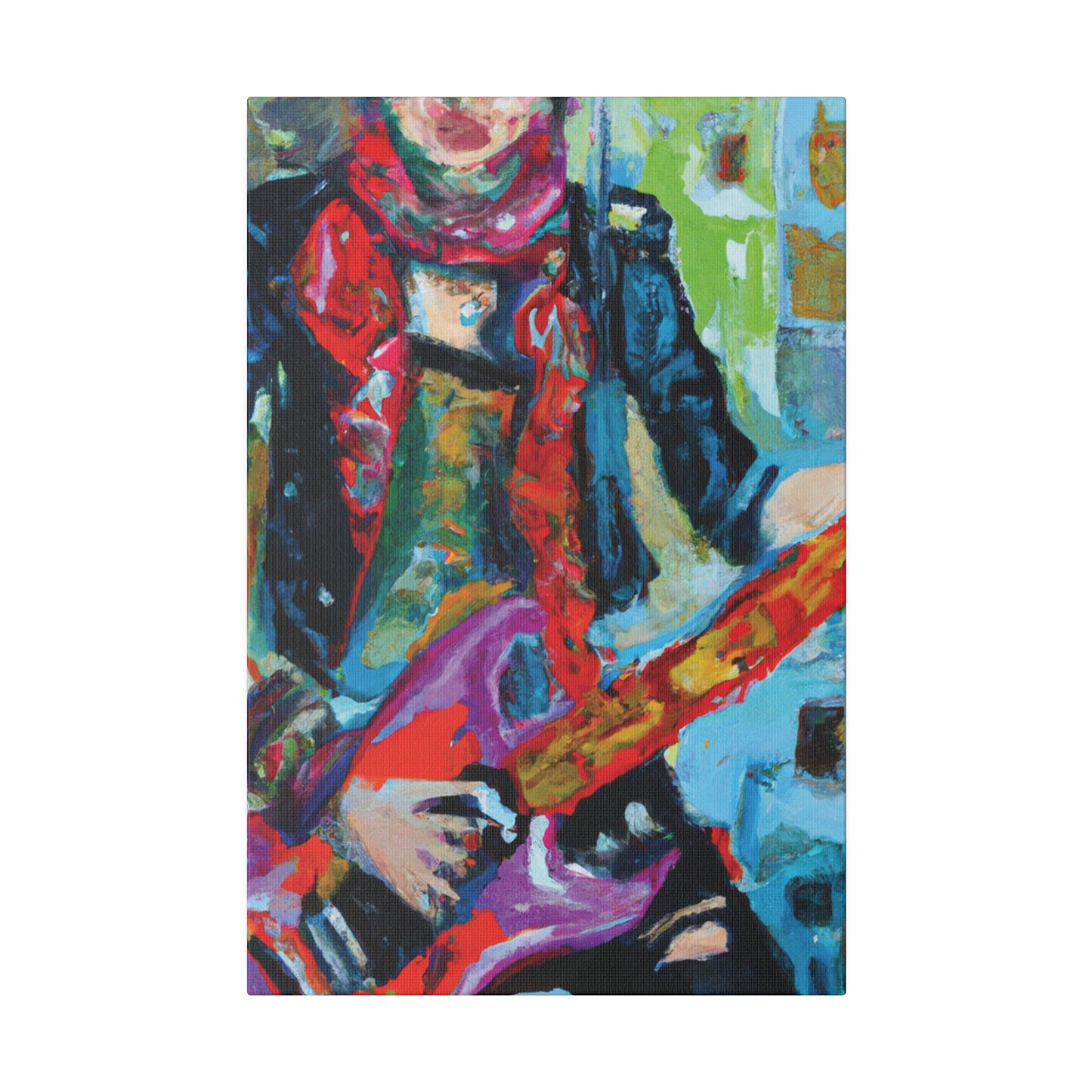 4286K - Rockstar Oil Painting Style Print | Poster | Home Decor | Wall Art | Music Art | Canvas