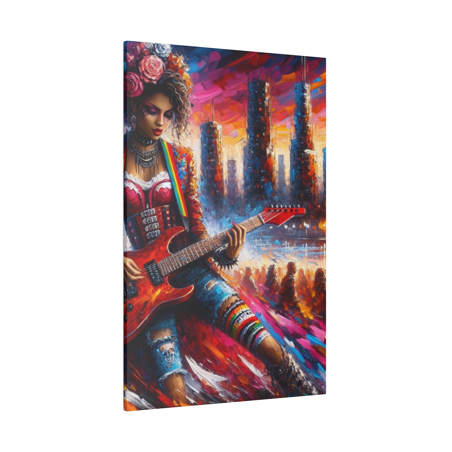 6794Z - Rockstar Oil Painting Style Print | Poster | Home Decor | Wall Art | Music Art | Canvas