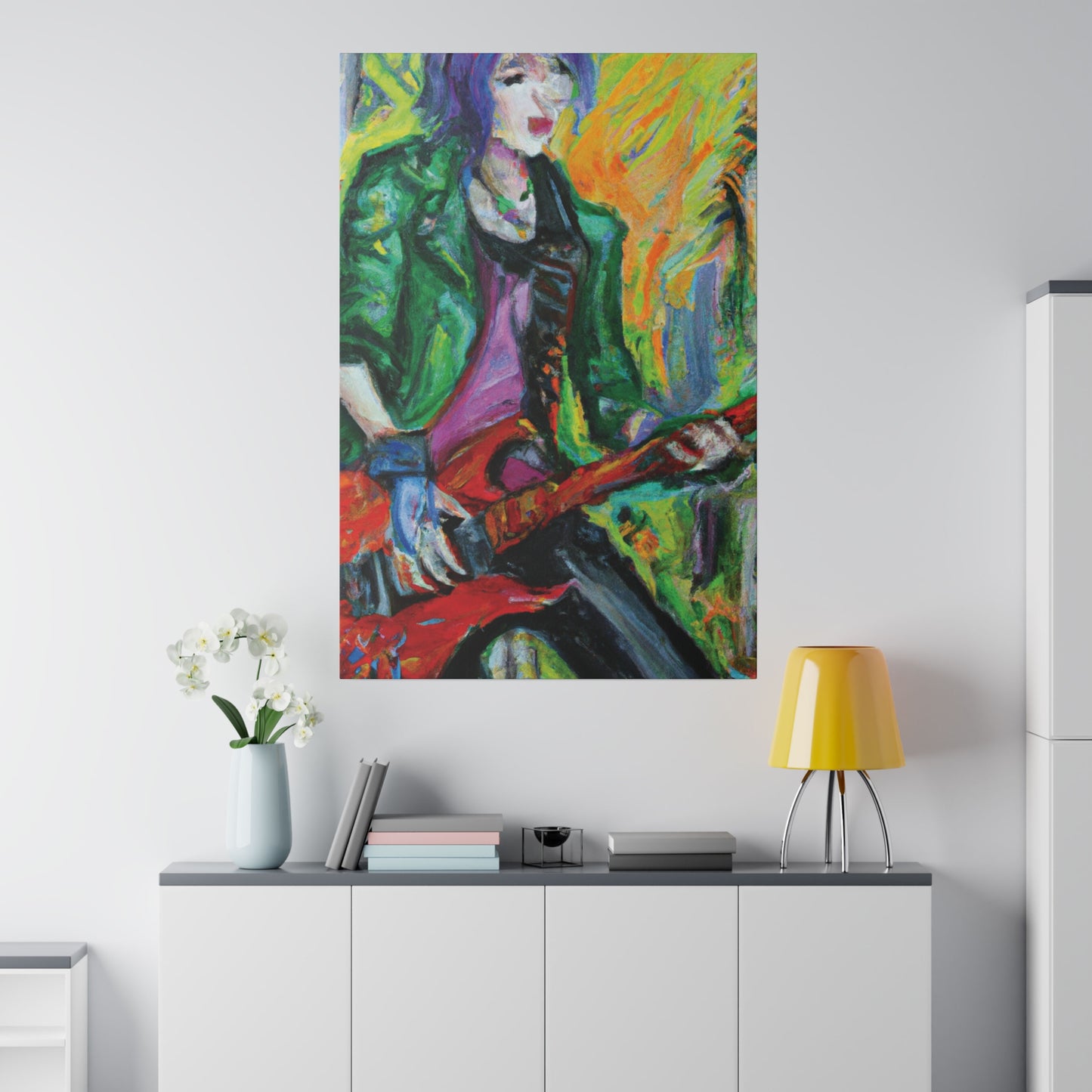 8272F - Rockstar Oil Painting Style Print | Poster | Home Decor | Wall Art | Music Art | Canvas