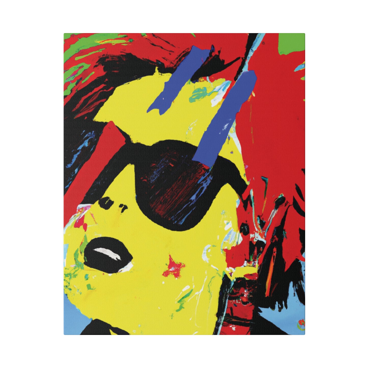 7482U - Rockstar Painting Print | Face | Abstract | Poster | Home Decor | Wall Art | Music Art | Canvas