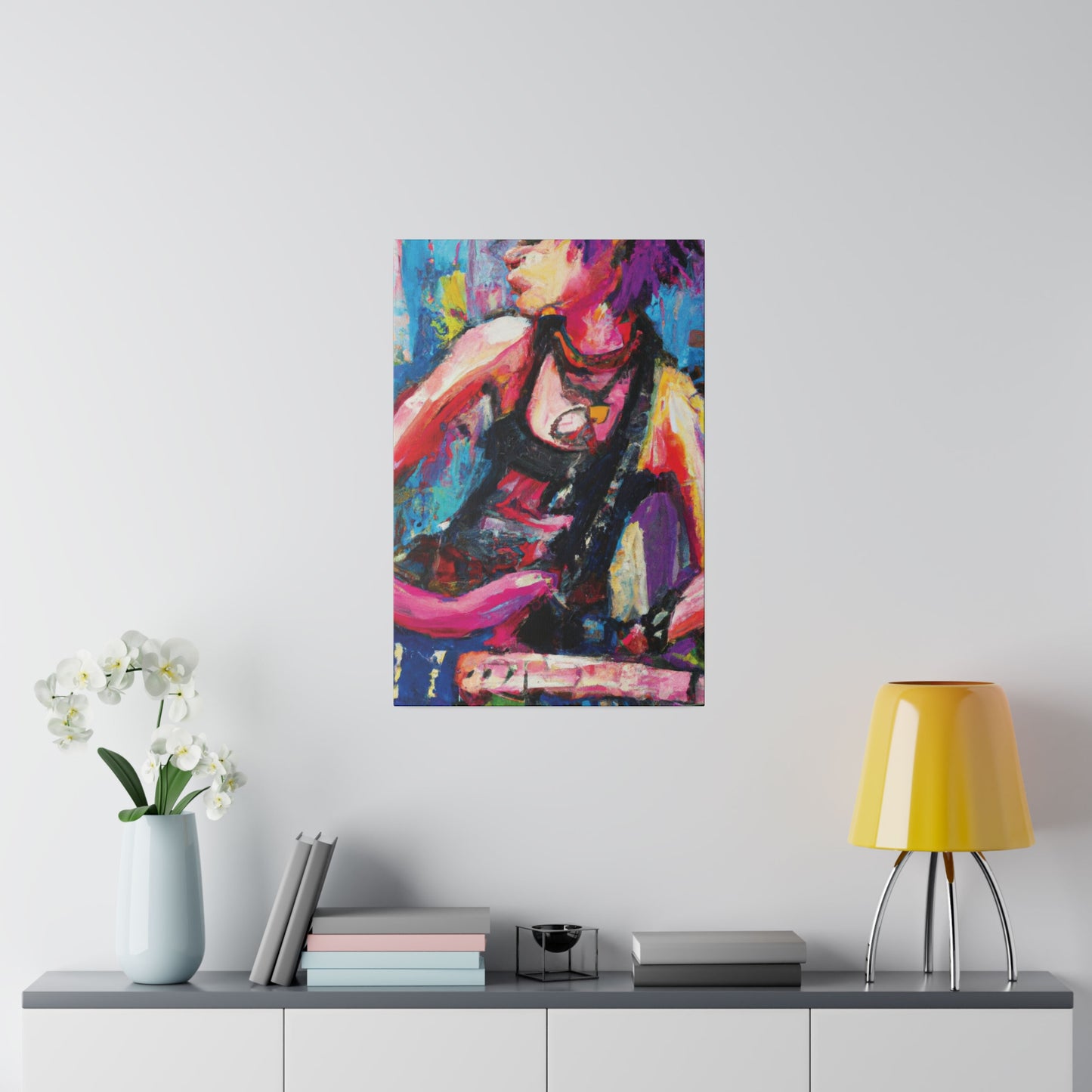 7793Y - Rockstar Oil Painting Style Print | Poster | Home Decor | Wall Art | Music Art | Canvas