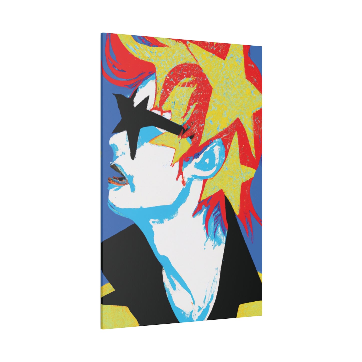 9245E - Rockstar Painting Print | Face | Abstract | Poster | Home Decor | Wall Art | Music Art | Canvas