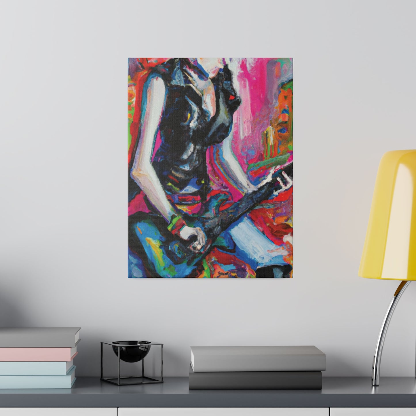 795W - Rockstar Oil Painting Style Print | Poster | Home Decor | Wall Art | Music Art | Canvas