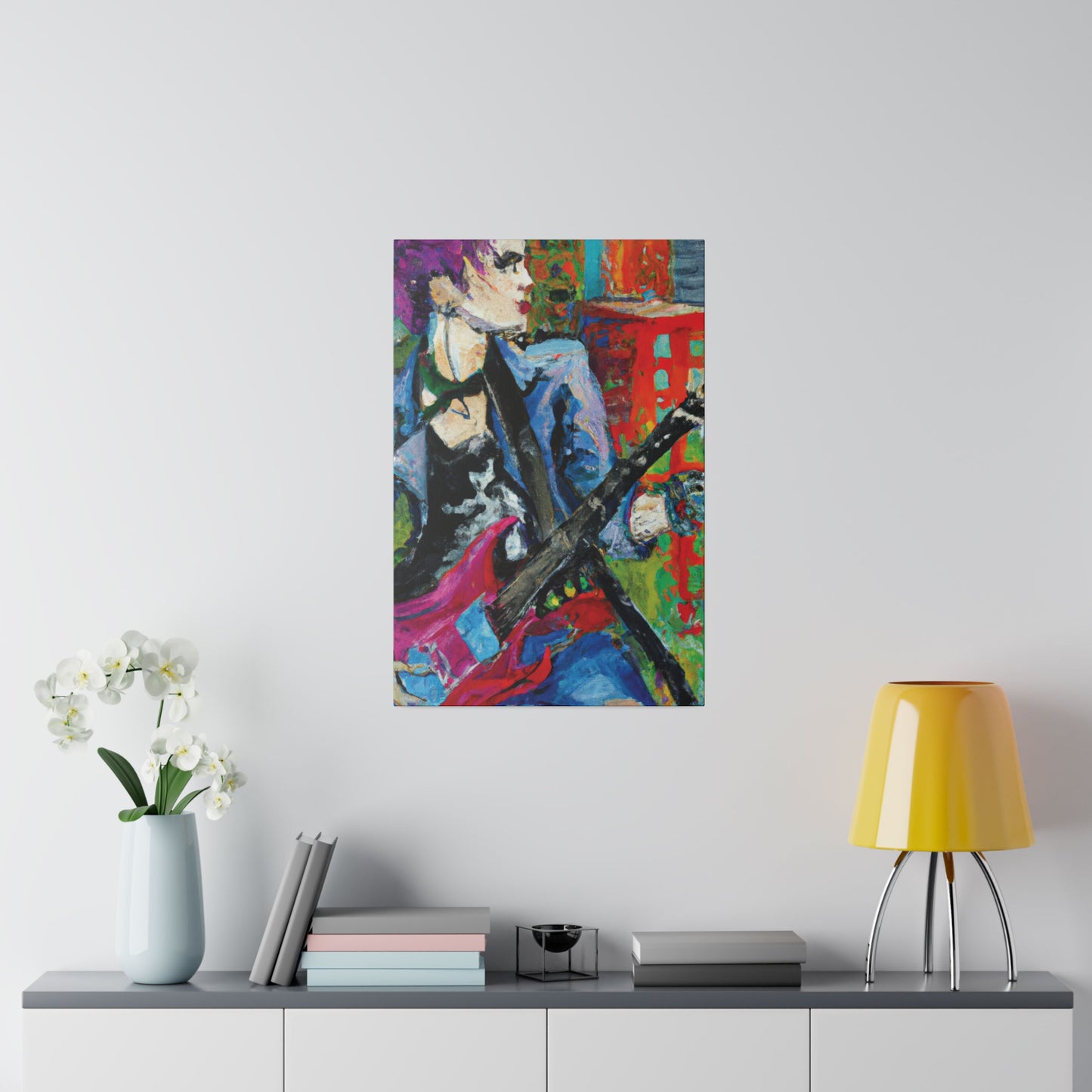 9194H - Rockstar Oil Painting Style Print | Poster | Home Decor | Wall Art | Music Art | Canvas