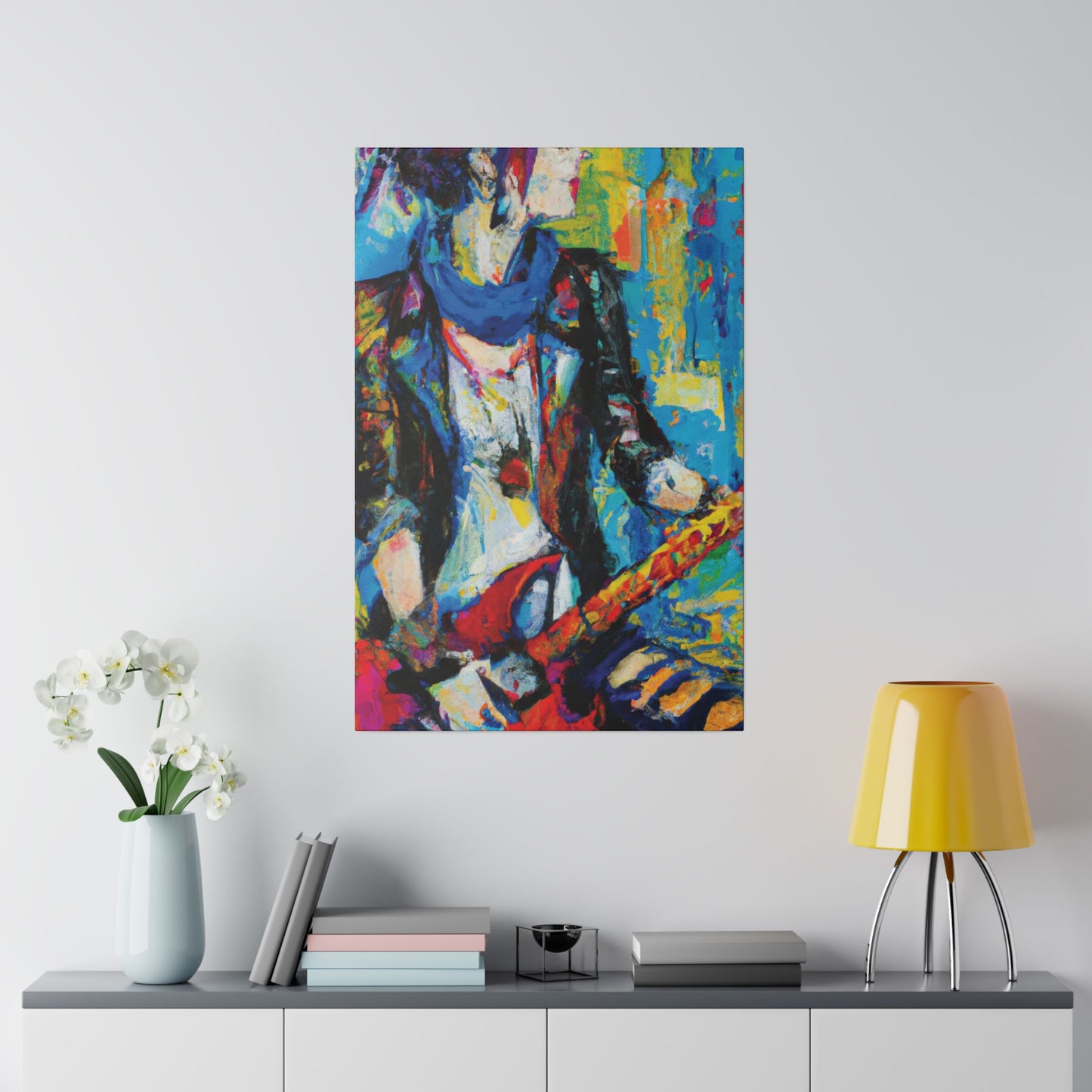 2583Q - Rockstar Oil Painting Style Print | Poster | Home Decor | Wall Art | Music Art | Canvas