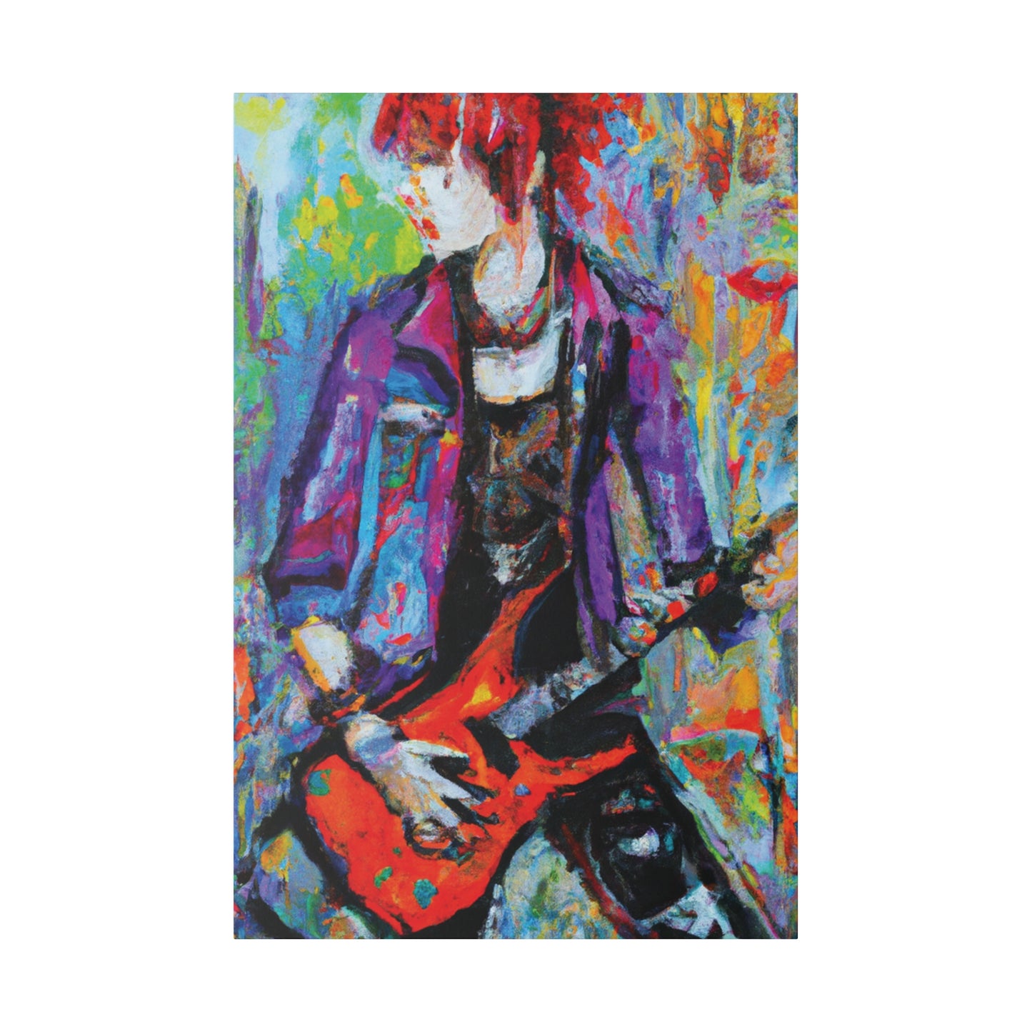 3123Q - Rockstar Oil Painting Style Print | Poster | Home Decor | Wall Art | Music Art | Canvas