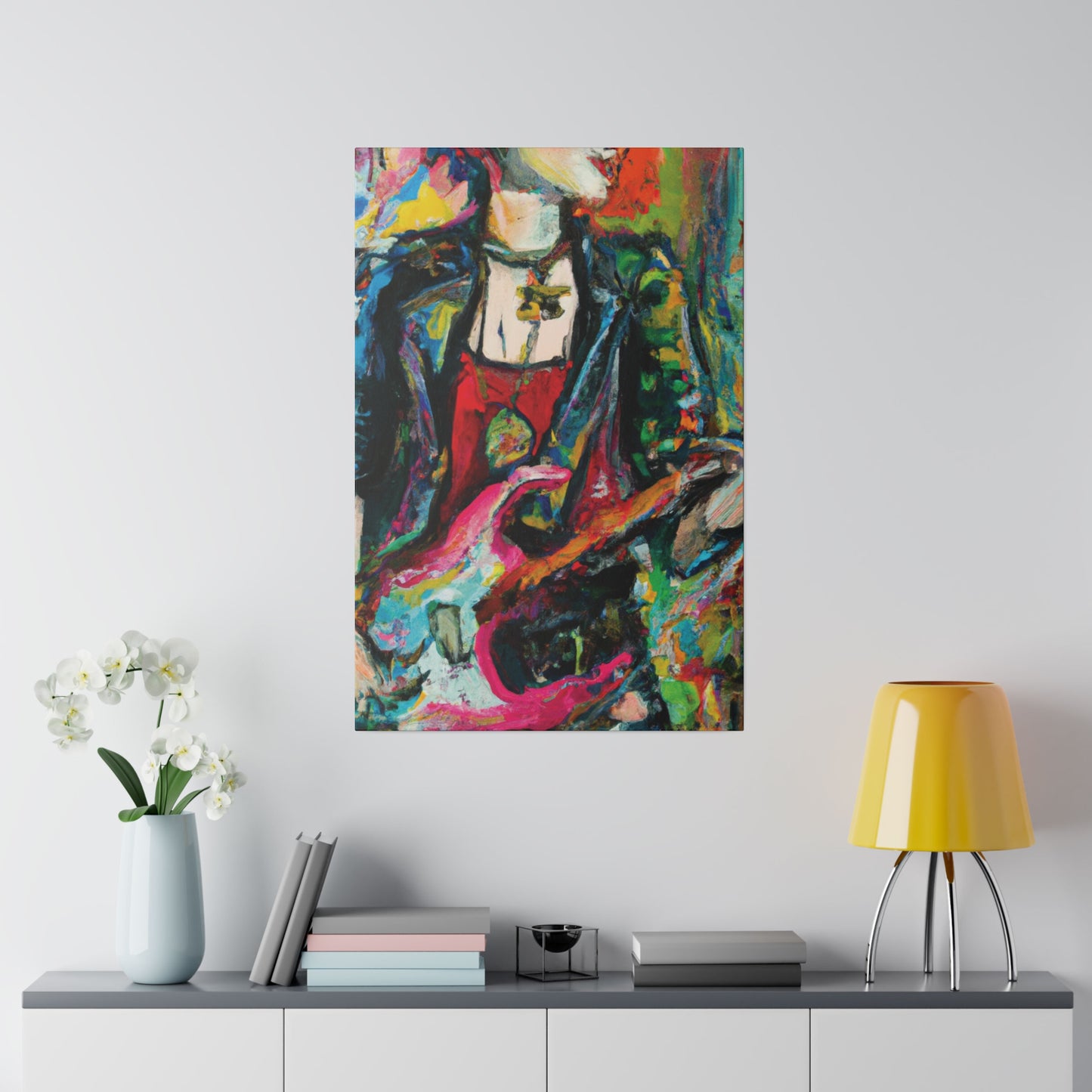 4558Z - Rockstar Oil Painting Style Print | Poster | Home Decor | Wall Art | Music Art | Canvas