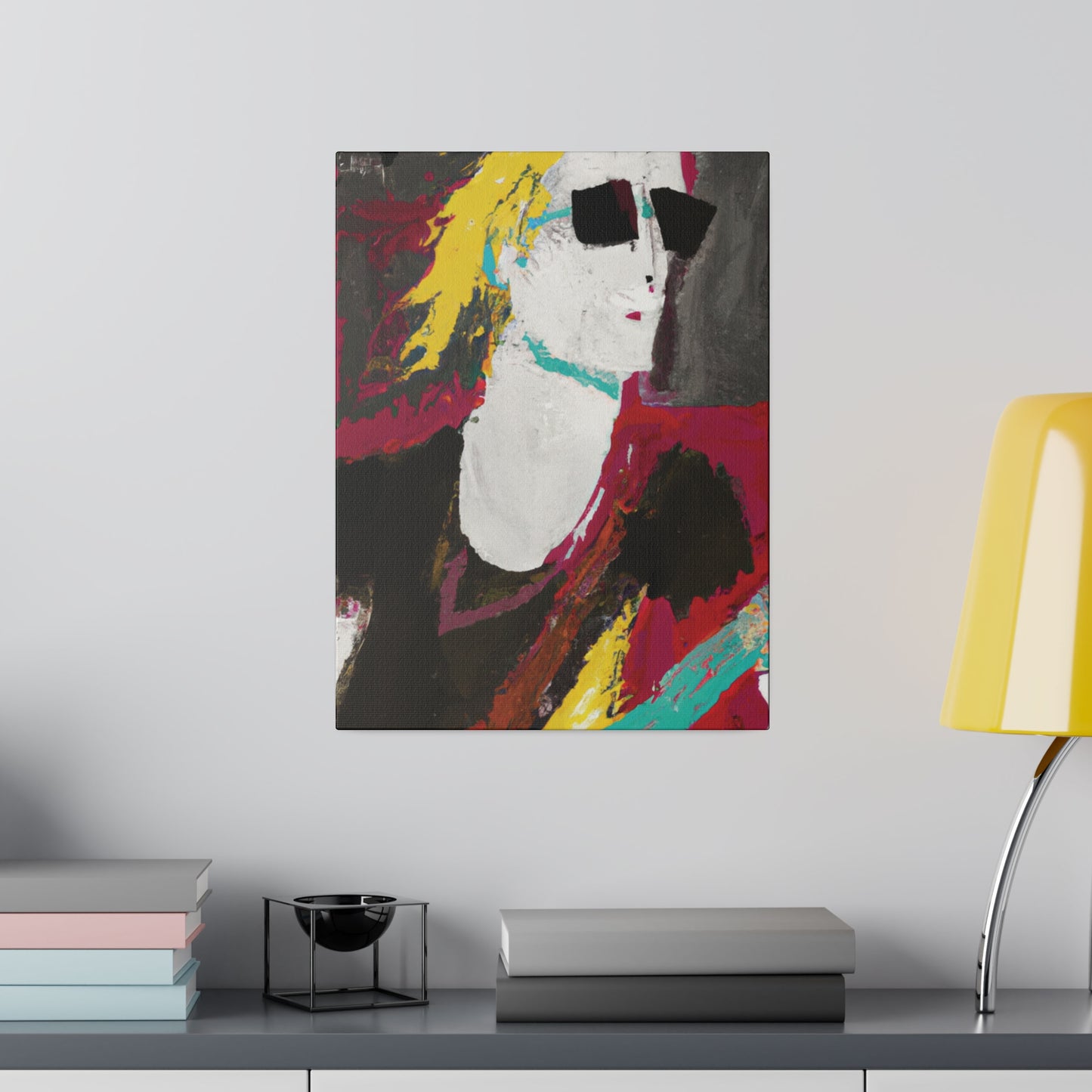 9346S - Rockstar Painting Print | Face | Abstract | Poster | Home Decor | Wall Art | Music Art | Canvas