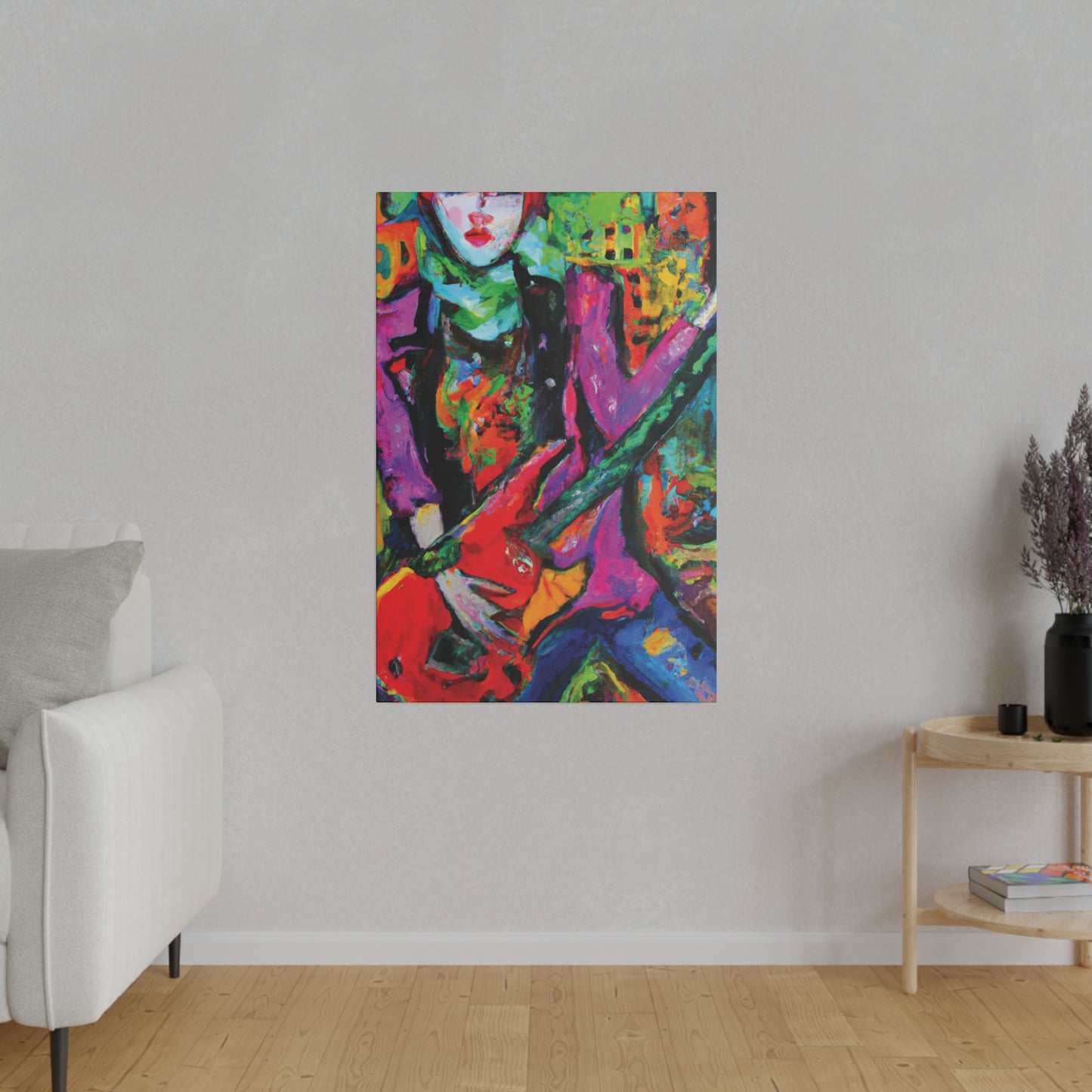 3861D - Rockstar Oil Painting Style Print | Poster | Home Decor | Wall Art | Music Art | Canvas