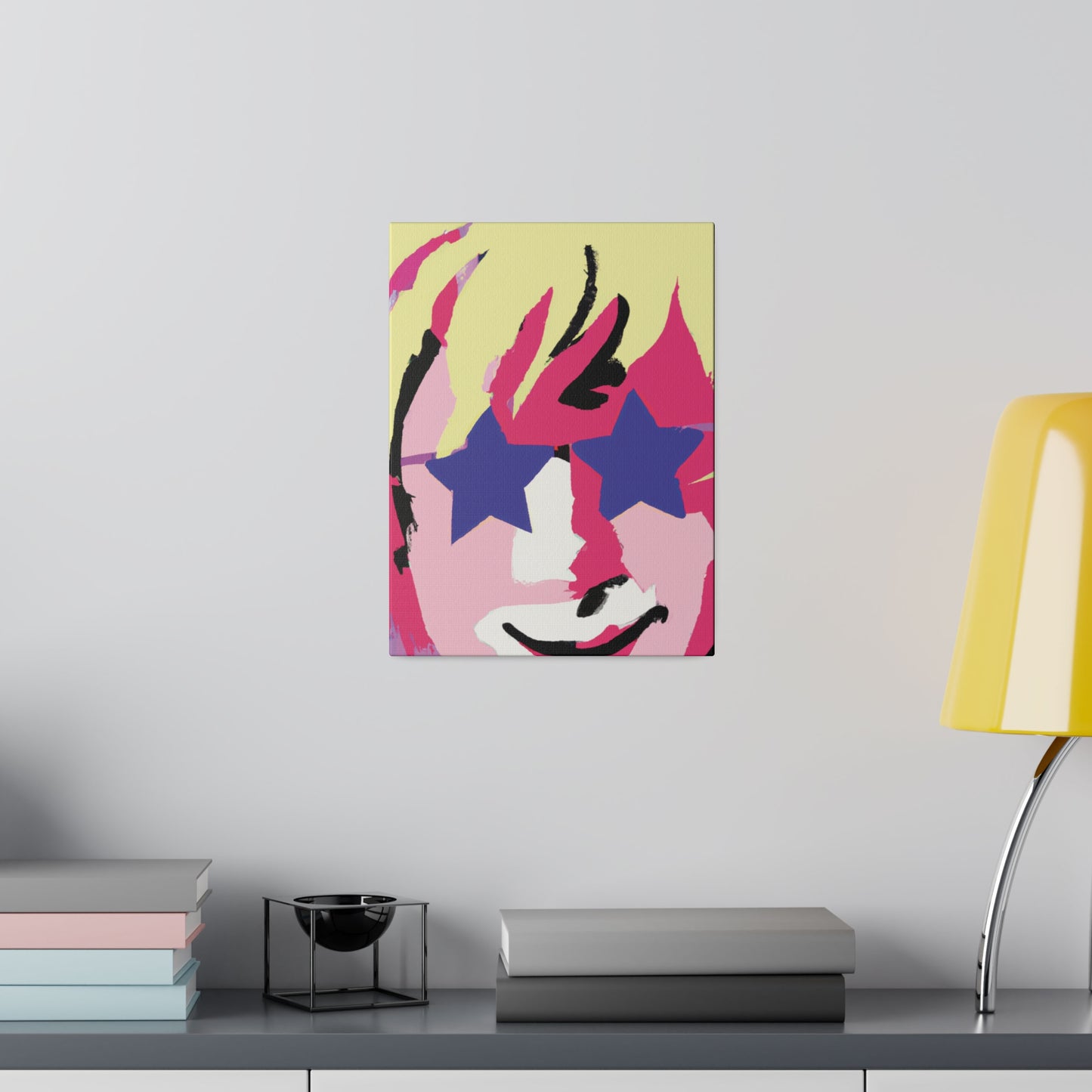 3558K - Rockstar Painting Print | Face | Abstract | Poster | Home Decor | Wall Art | Music Art | Canvas