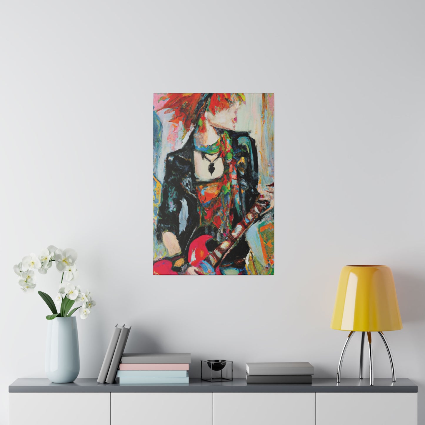 7482S - Rockstar Oil Painting Style Print | Poster | Home Decor | Wall Art | Music Art | Canvas