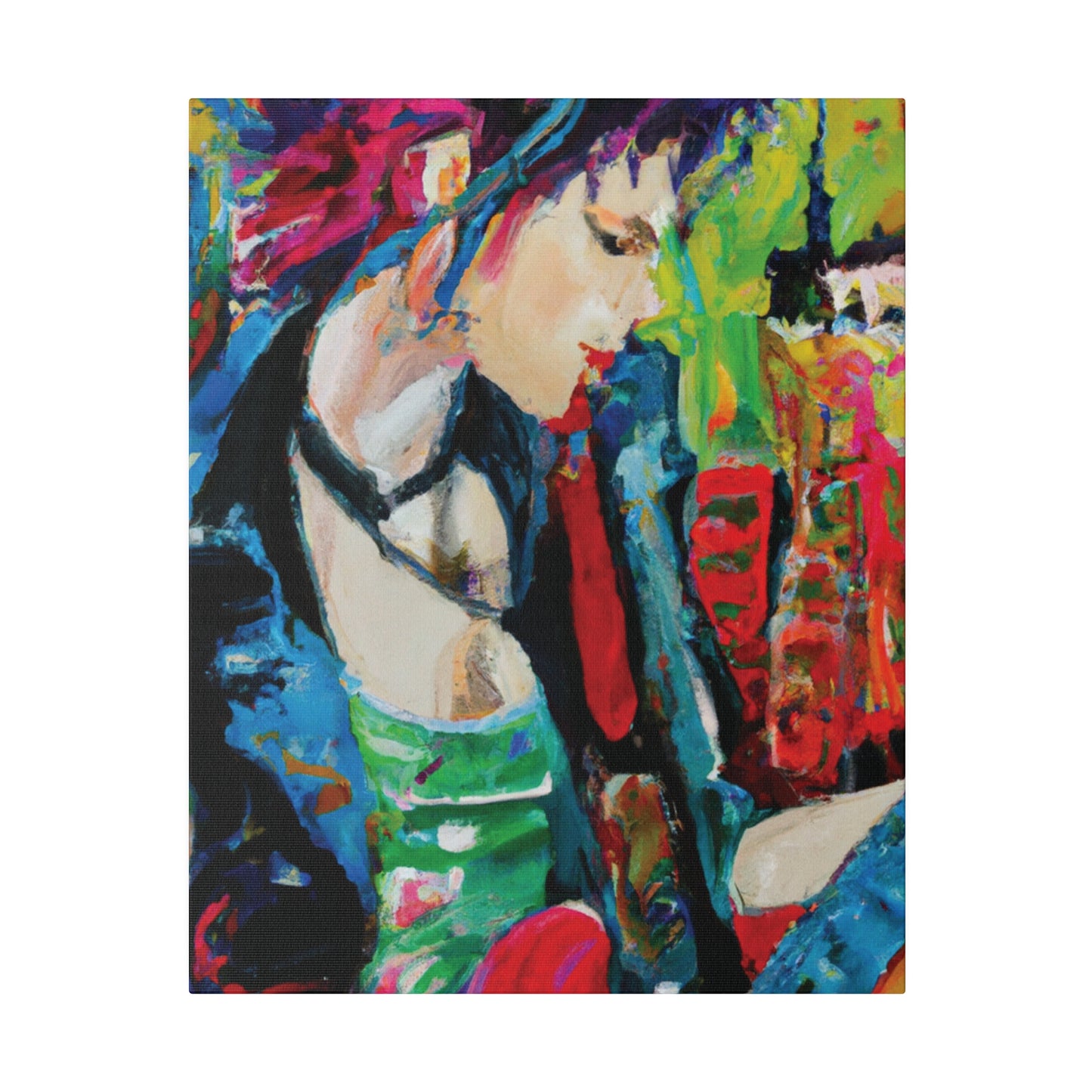 7125T - Rockstar Oil Painting Style Print | Poster | Home Decor | Wall Art | Music Art | Canvas