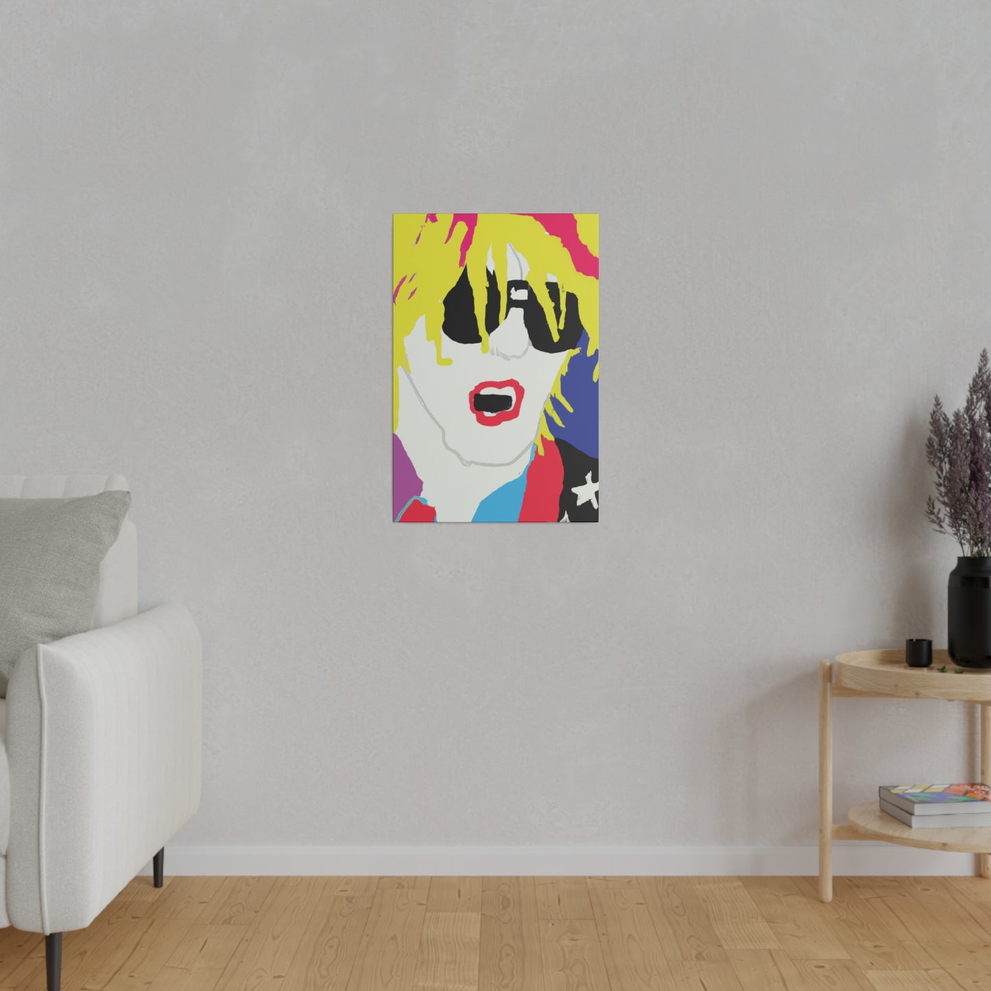 5917X - Rockstar Painting Print | Face | Abstract | Poster | Home Decor | Wall Art | Music Art | Canvas