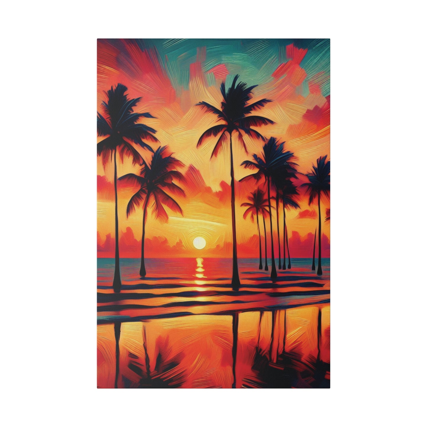 7346J - miami beach art, sunset background, ocean art work, beach art work, sunset designs, miami beach painting, miami beach print