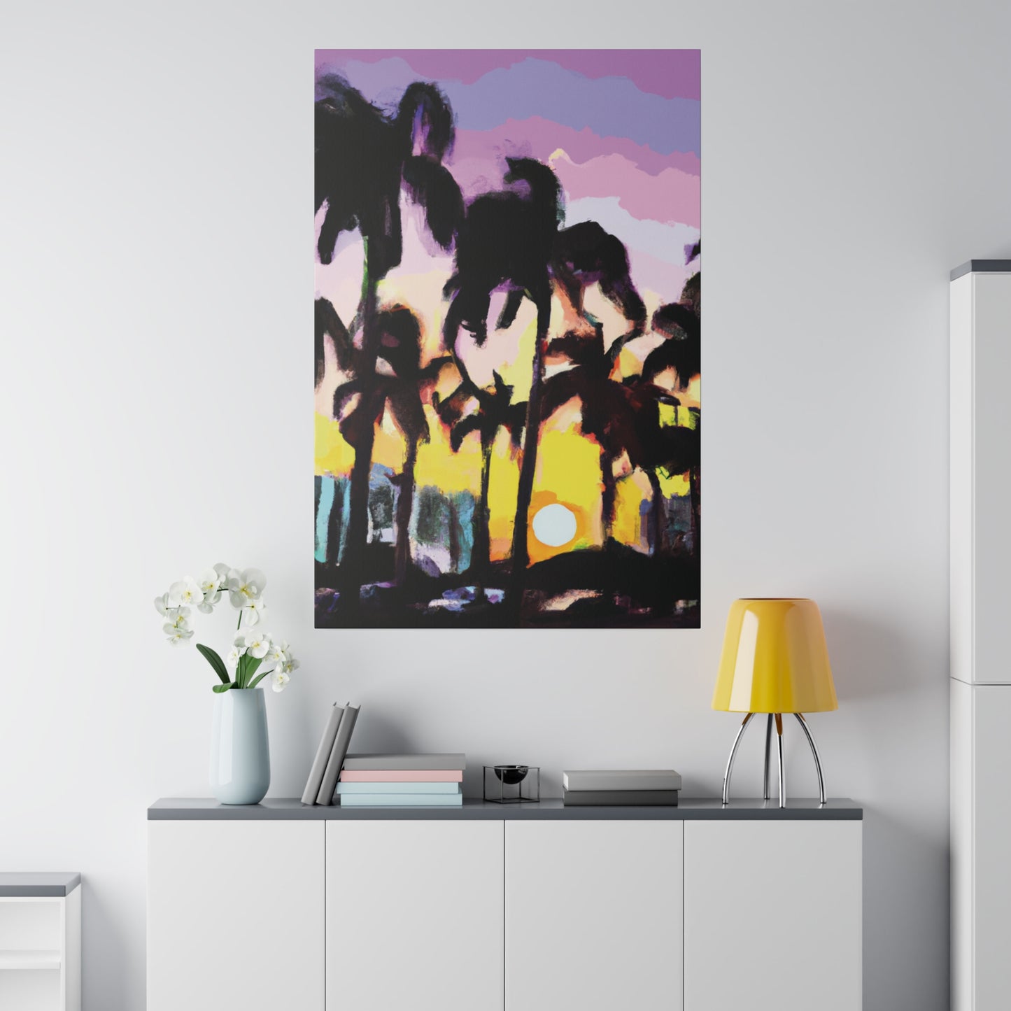 5231Y - Miami Beach Sunset Painting Print | Miami | Beach | Sunset | Poster | Home Decor | Wall Art | Canvas