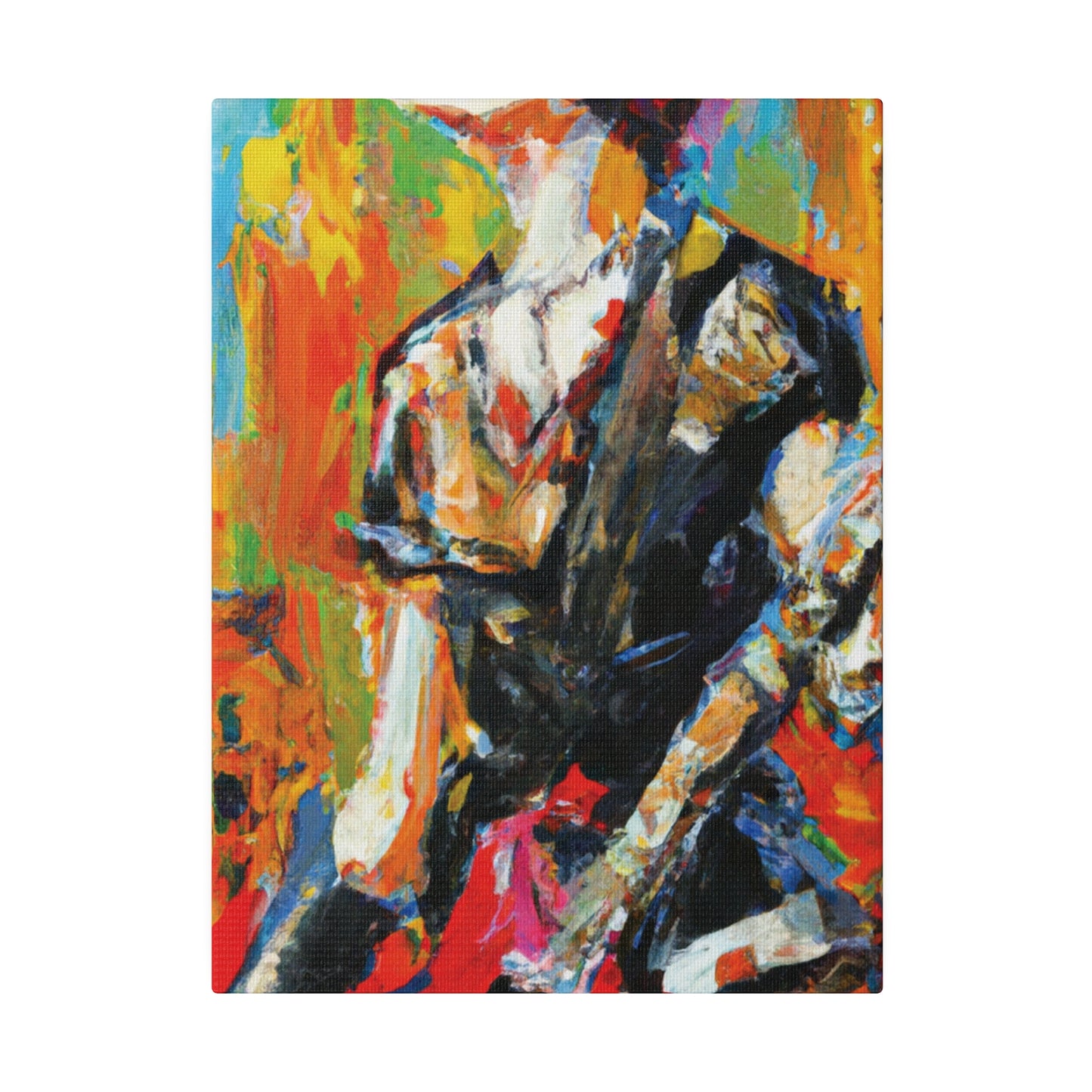 5867V - Rockstar Oil Painting Style Print | Poster | Home Decor | Wall Art | Music Art | Canvas