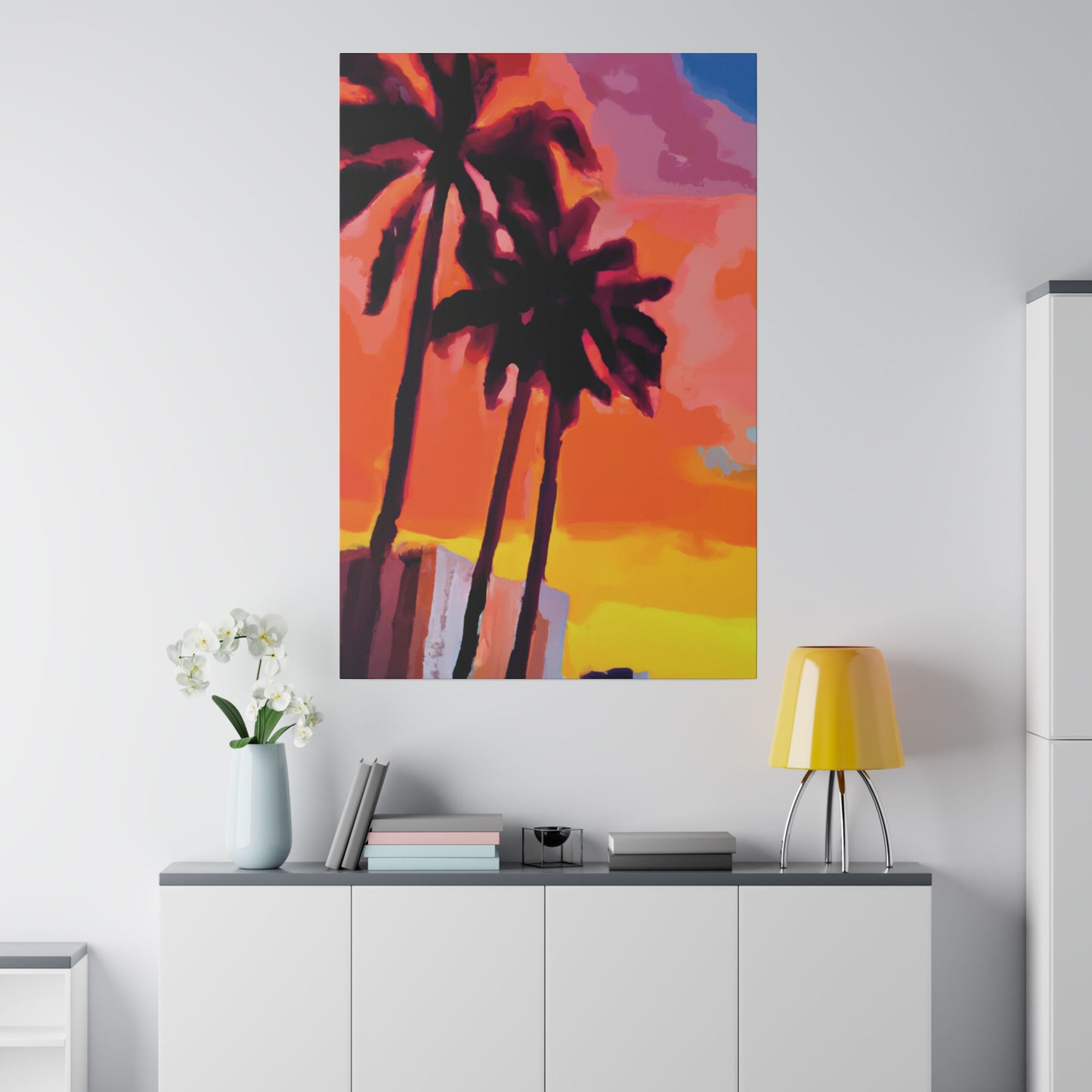 8398N - Miami Beach Sunset Painting Print | Miami | Beach | Sunset | Poster | Home Decor | Wall Art | Canvas