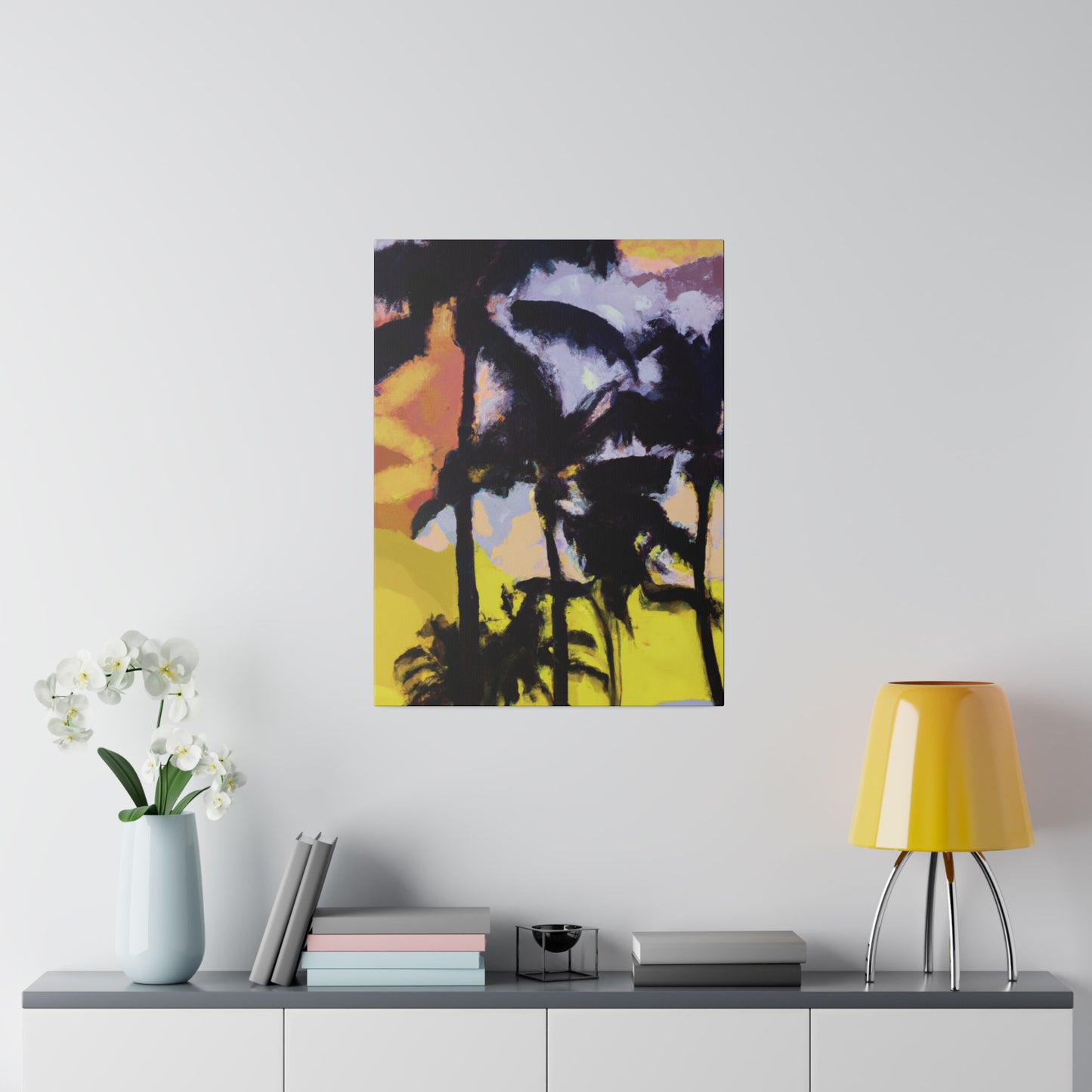 3753W - Miami Beach Sunset Painting Print | Miami | Beach | Sunset | Poster | Home Decor | Wall Art | Canvas