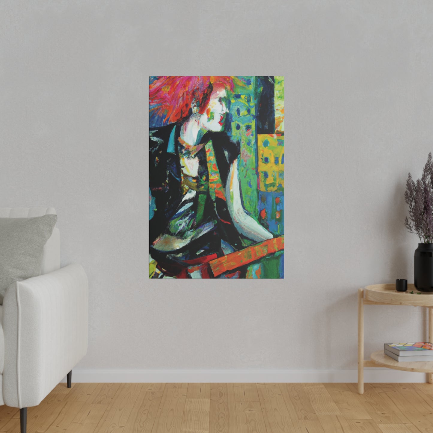 8726V - Rockstar Oil Painting Style Print | Poster | Home Decor | Wall Art | Music Art | Canvas