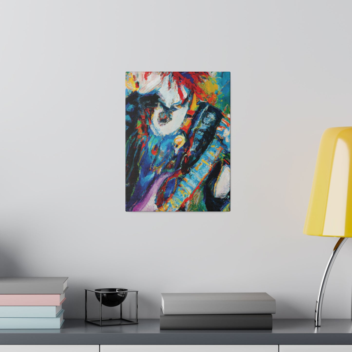 7458A - Rockstar Oil Painting Style Print | Poster | Home Decor | Wall Art | Music Art | Canvas