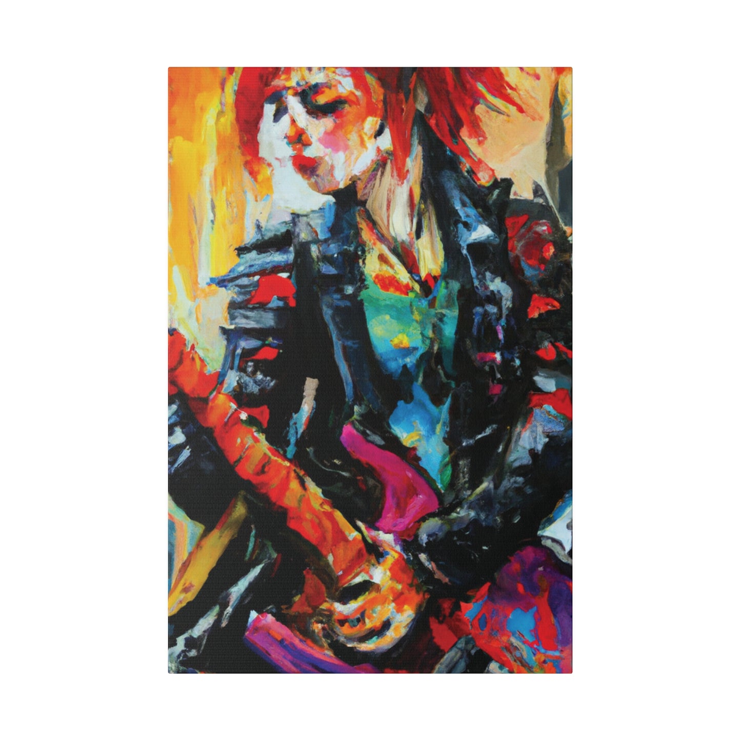 8596X - Rockstar Oil Painting Style Print | Poster | Home Decor | Wall Art | Music Art | Canvas