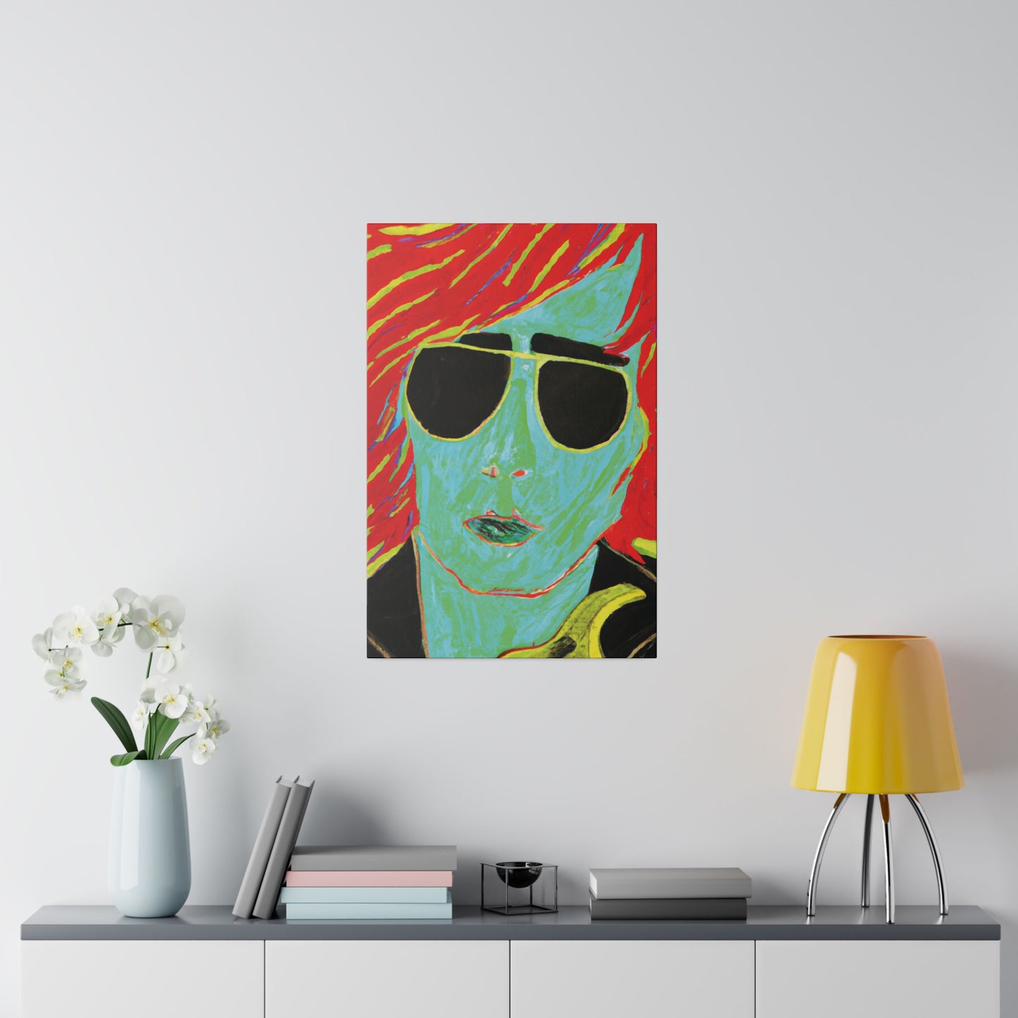 2058M - Rockstar Painting Print | Face | Abstract | Poster | Home Decor | Wall Art | Music Art | Canvas