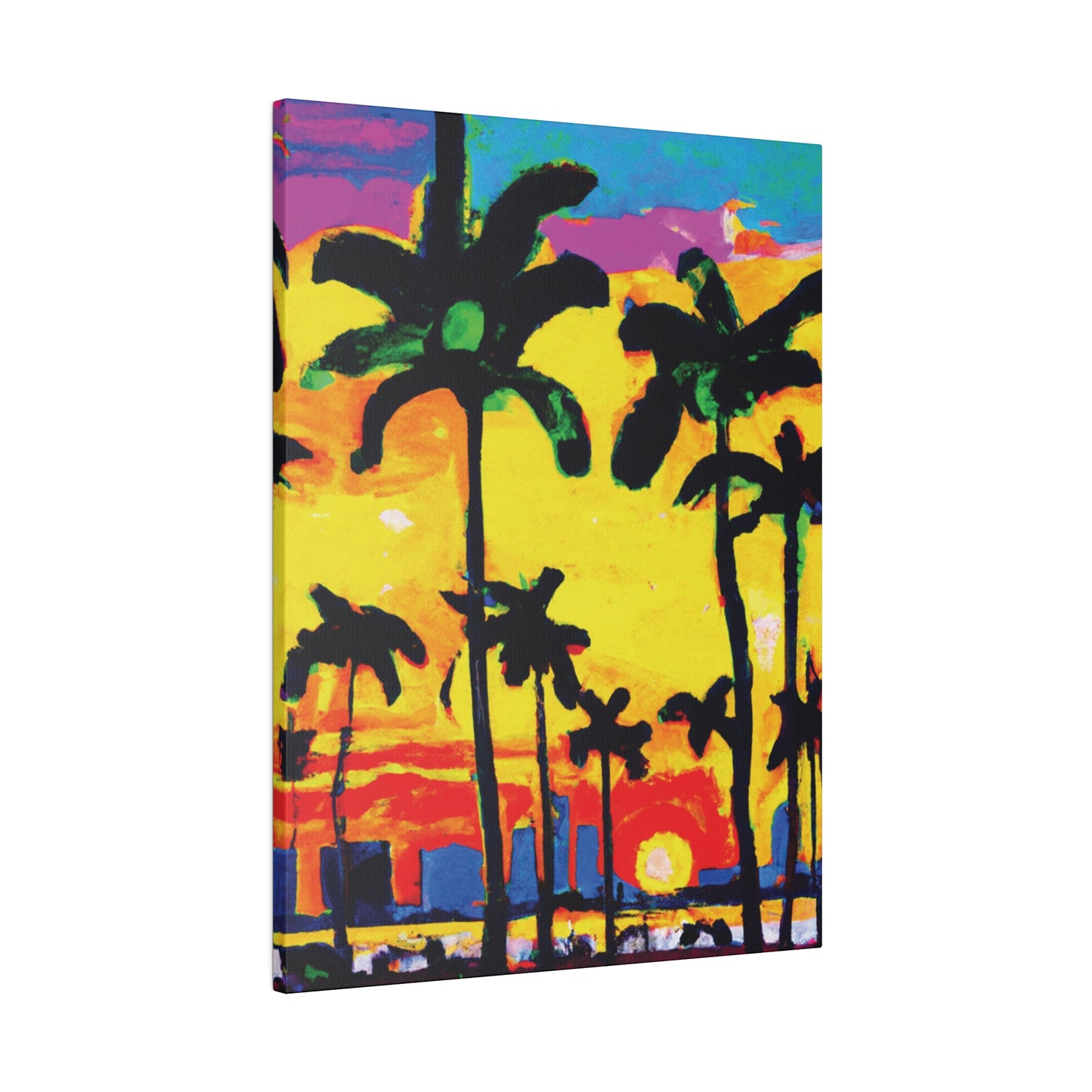 9497Z - Miami Beach Sunset Painting Print | Miami | Beach | Sunset | Poster | Home Decor | Wall Art | Canvas