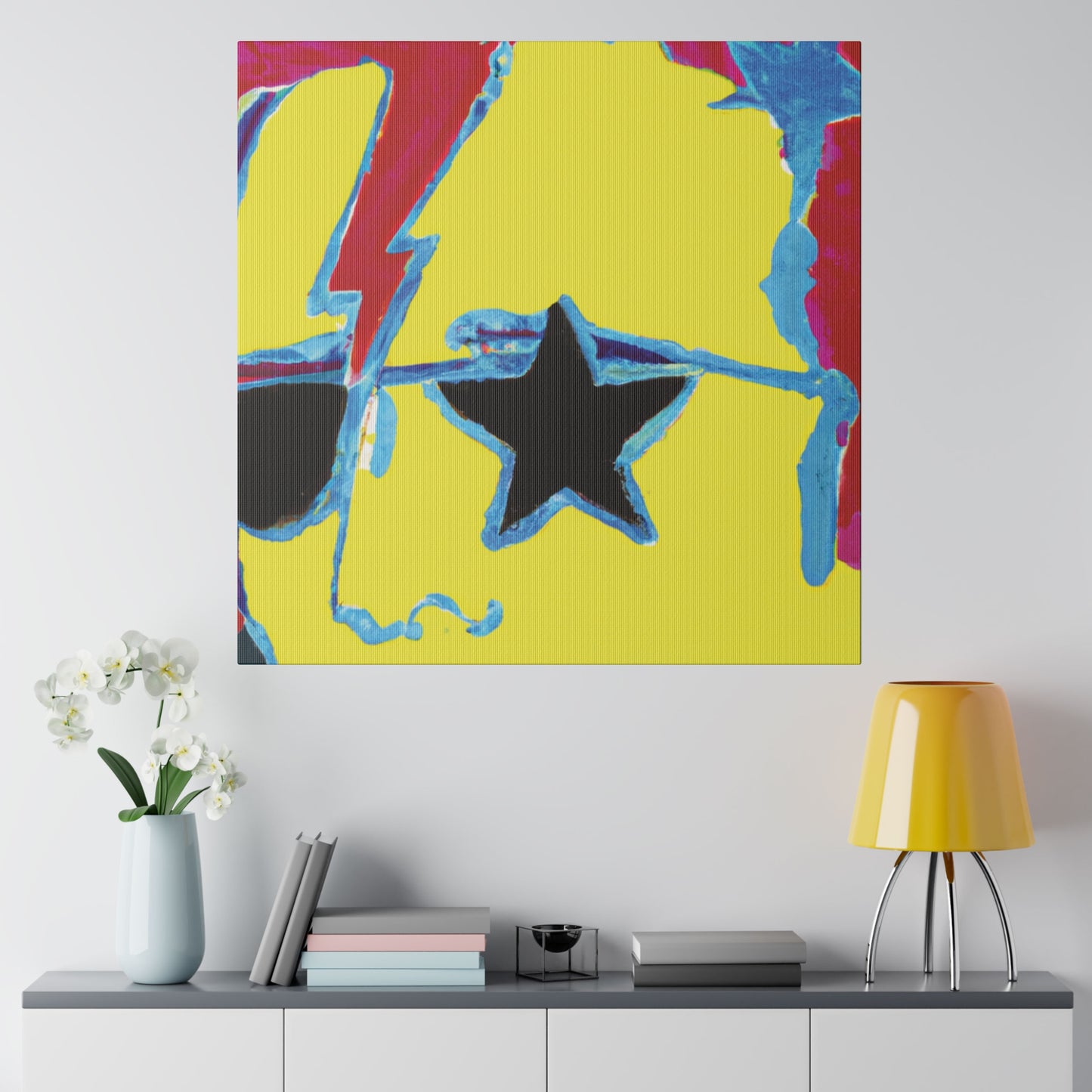 1454X - Rockstar Painting Print | Face | Abstract | Poster | Home Decor | Wall Art | Music Art | Canvas