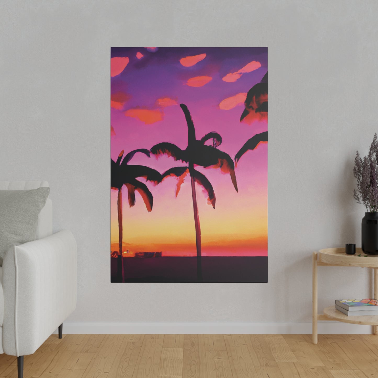 5426A - Miami Beach Sunset Painting Print | Miami | Beach | Sunset | Poster | Home Decor | Wall Art | Canvas