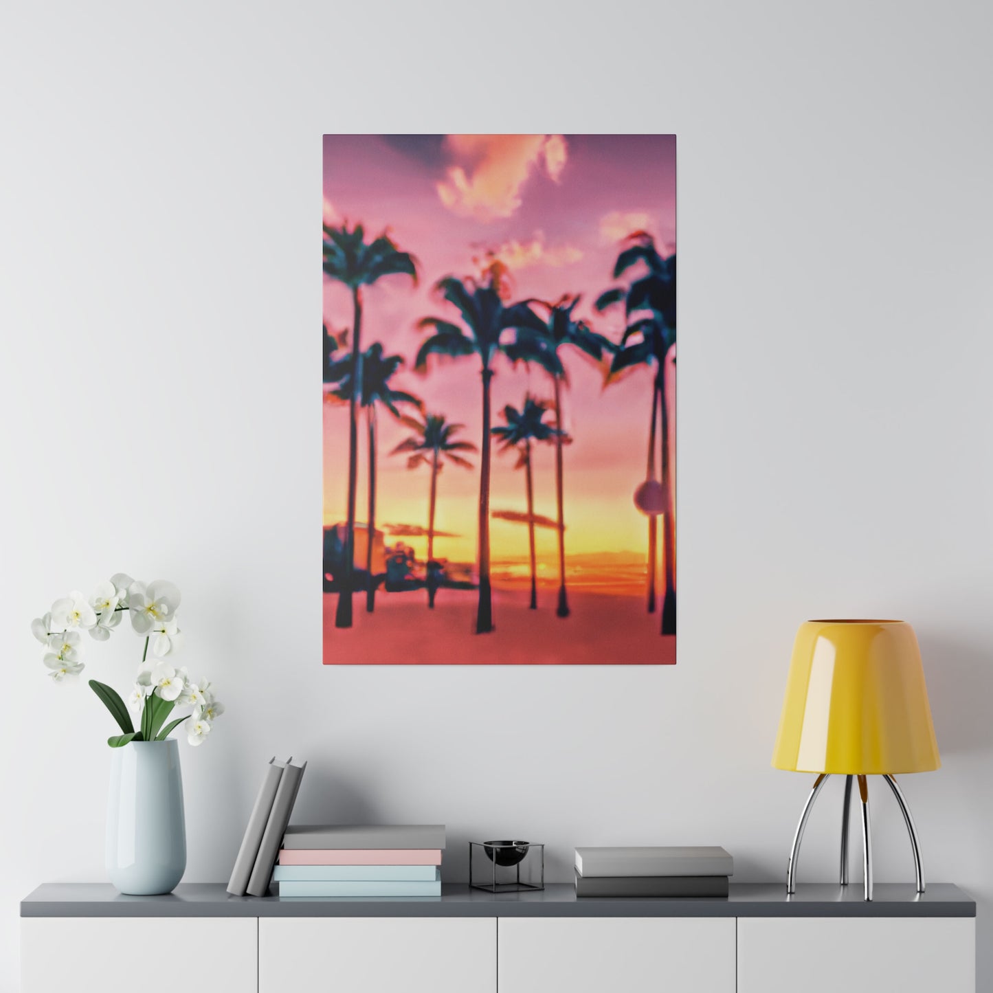 8183G - Miami Beach Sunset Painting Print | Miami | Beach | Sunset | Poster | Home Decor | Wall Art | Canvas