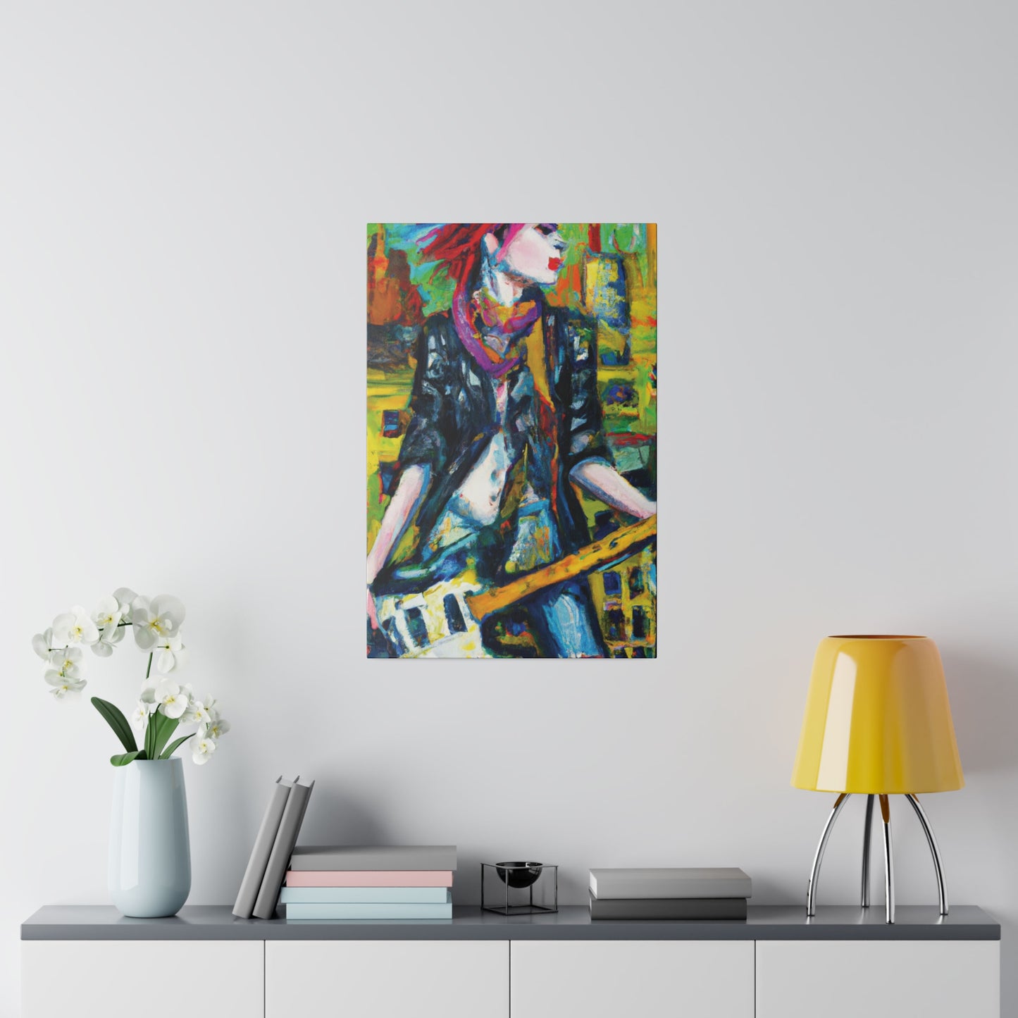 3589A - Rockstar Oil Painting Style Print | Poster | Home Decor | Wall Art | Music Art | Canvas