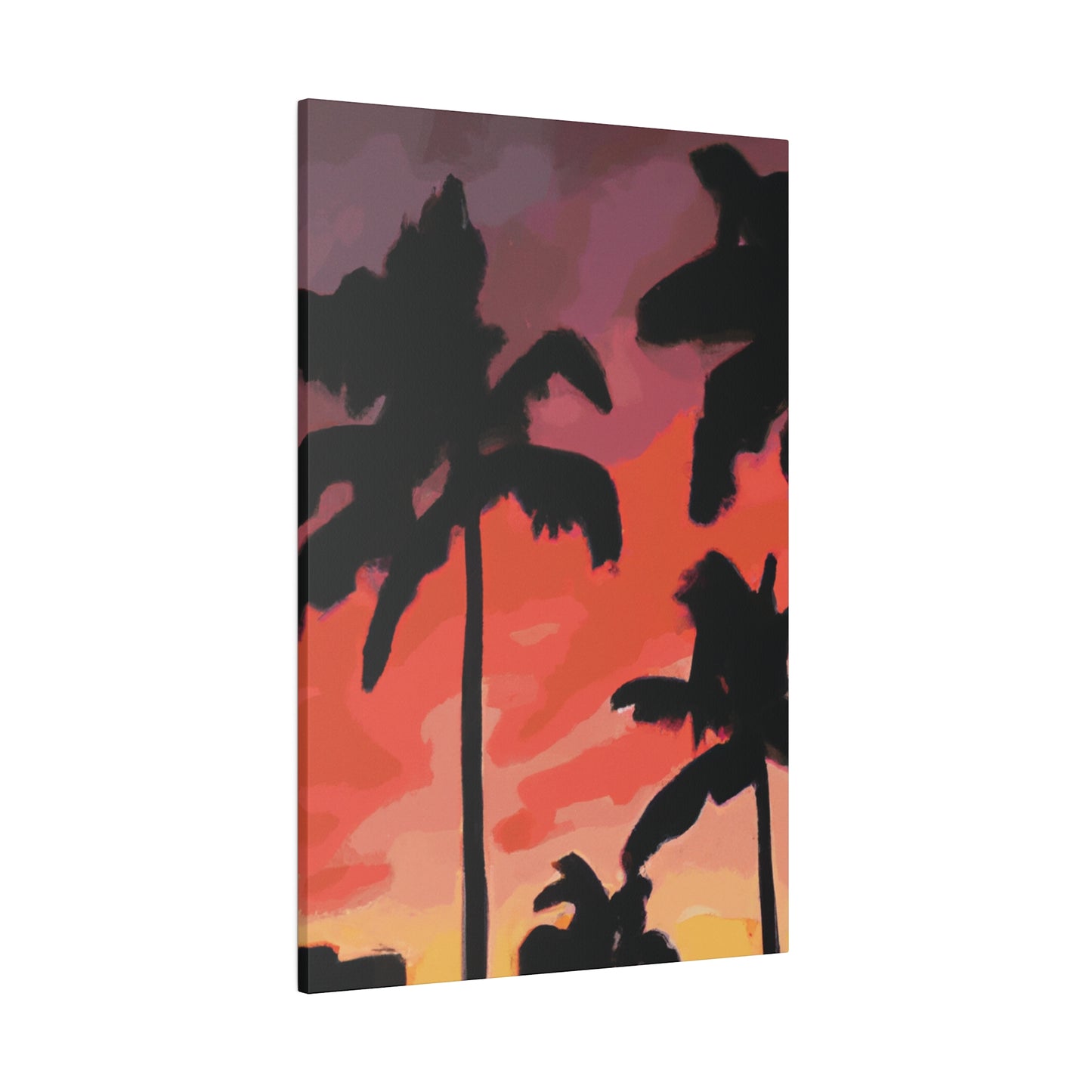 9324K - Miami Beach Sunset Painting Print | Miami | Beach | Sunset | Poster | Home Decor | Wall Art | Canvas