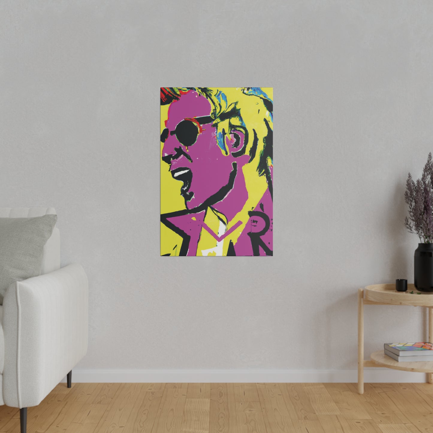 4532V - Rockstar Painting Print | Face | Abstract | Poster | Home Decor | Wall Art | Music Art | Canvas