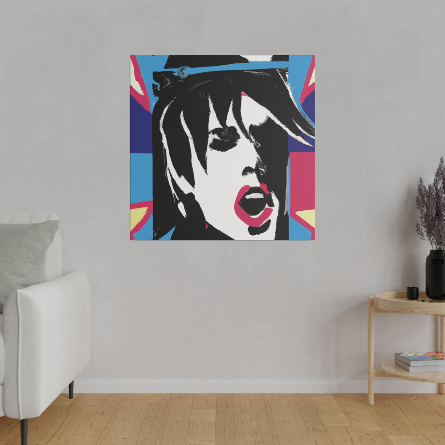 6431Q - Rockstar Painting Print | Face | Abstract | Poster | Home Decor | Wall Art | Music Art | Canvas